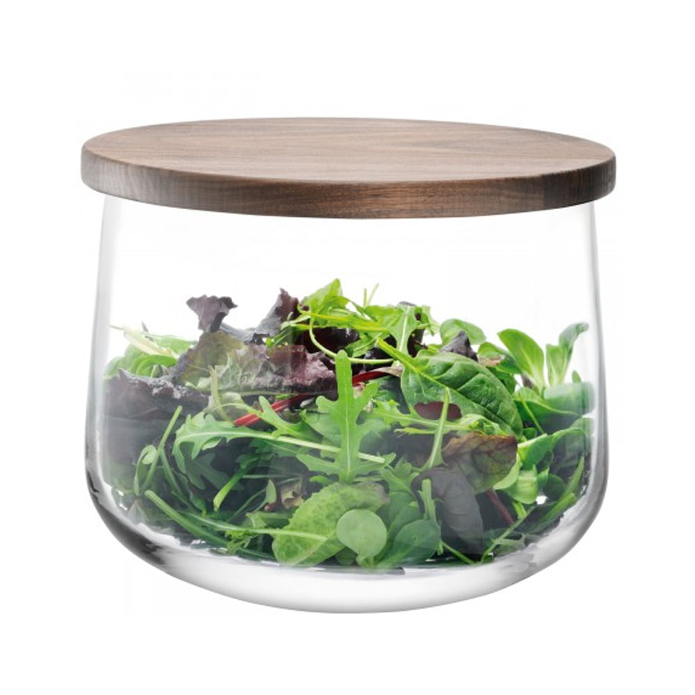 CITY BOWL & WALNUT LID Ø22CM CLEAR