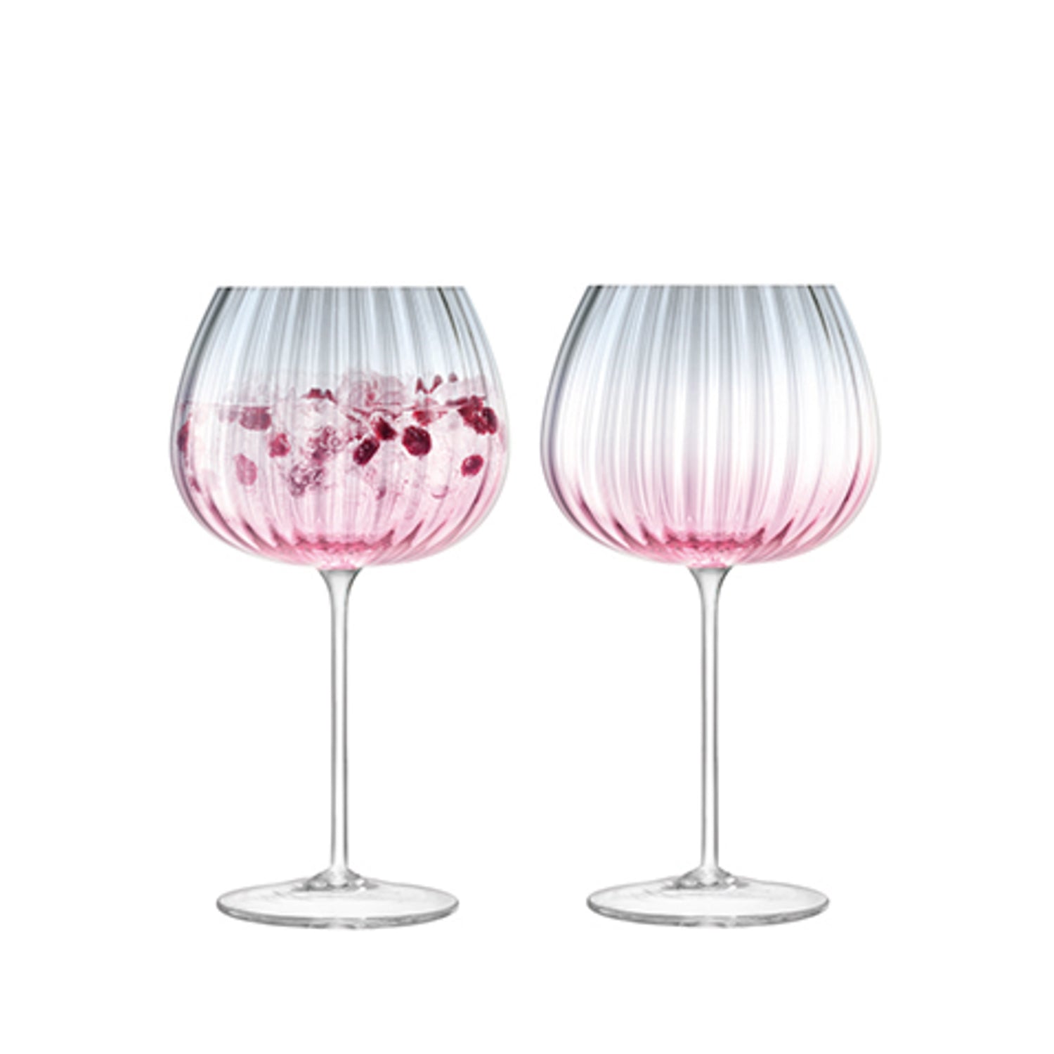 LSA International 2Pcs Set Dusk Balloon Goblet 650ML - Pink/Grey
