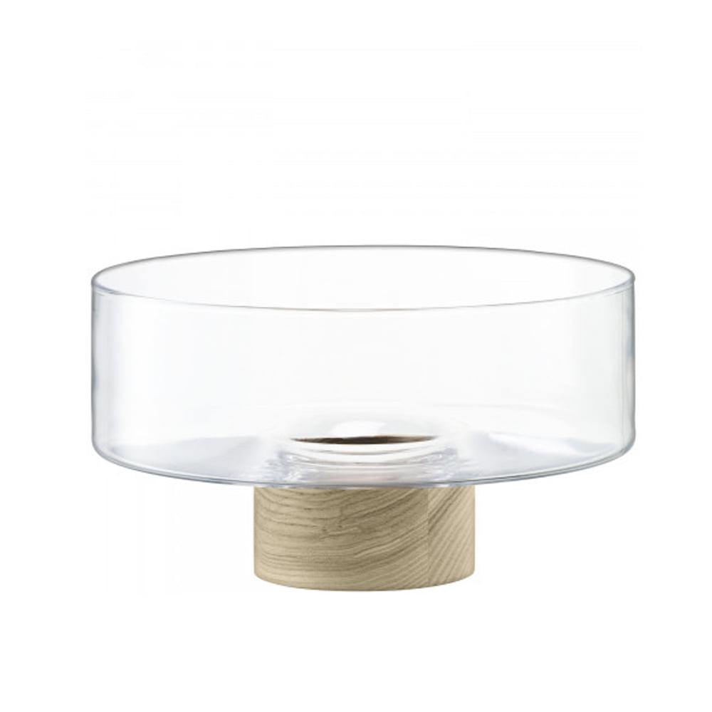 LOTTA PEDESTAL BOWL CLEAR & ASH BASE Ø25CM