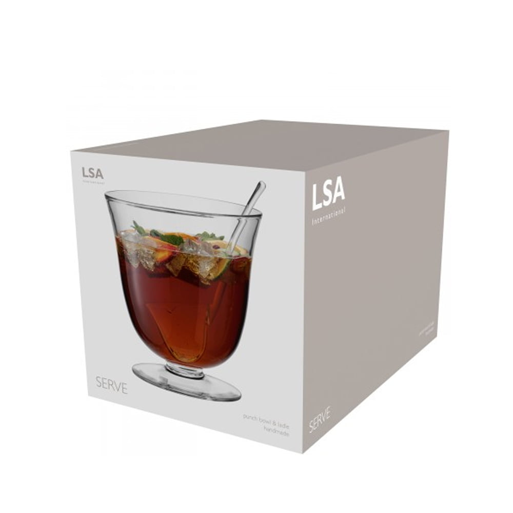 SERVE PUNCHBOWL Ø25CM & LADLE H25CM CLEAR