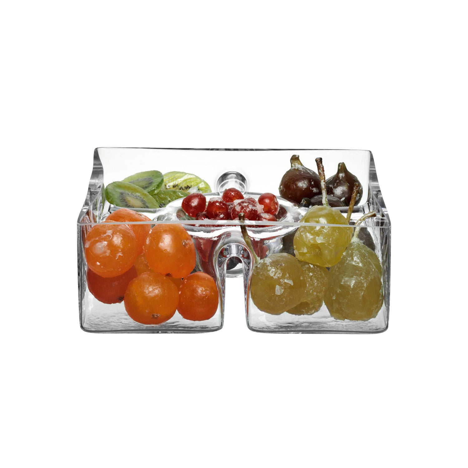 SERVE SQUARE PLATTER 23CM CLEAR