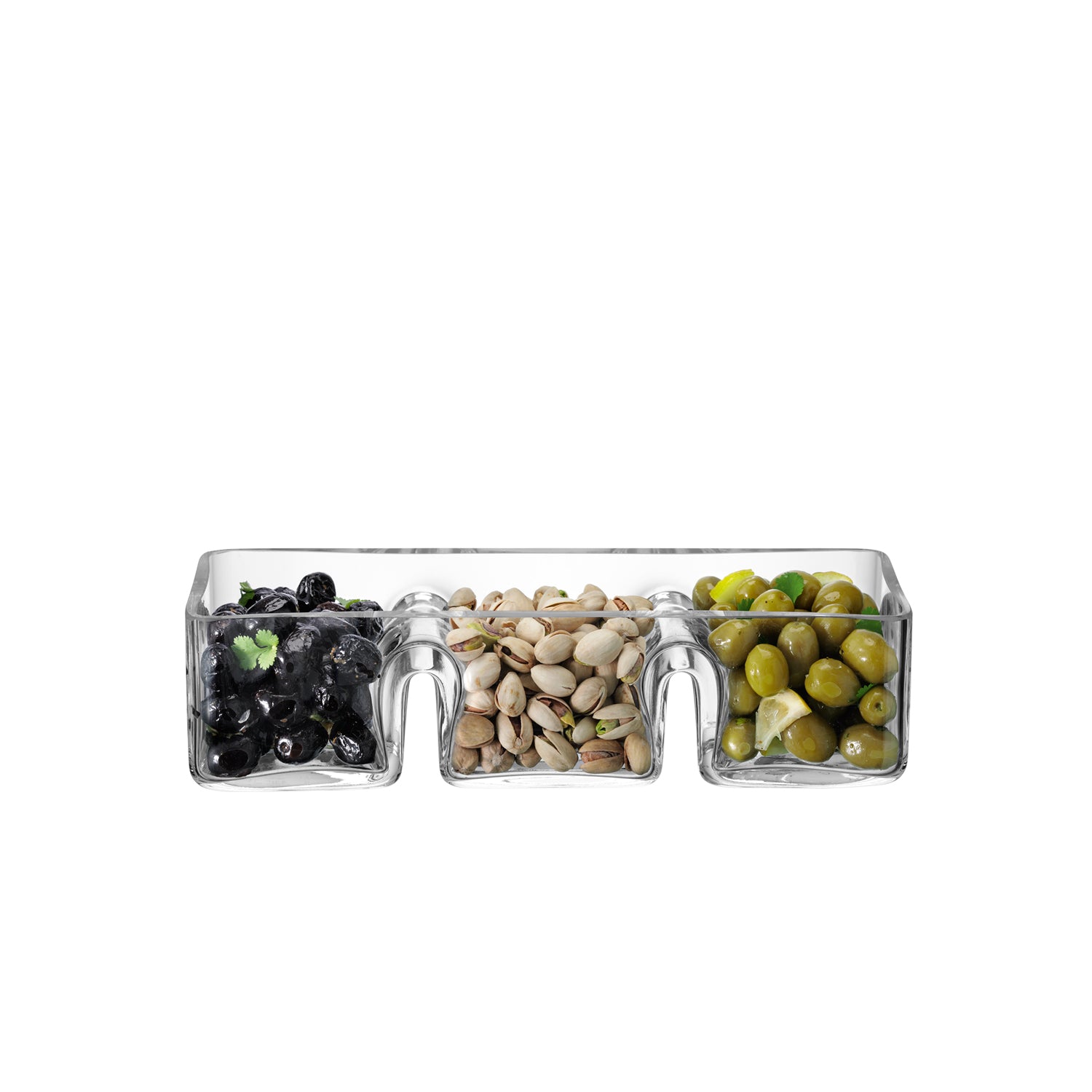 SERVE TRIO DISH L30CM CLEAR