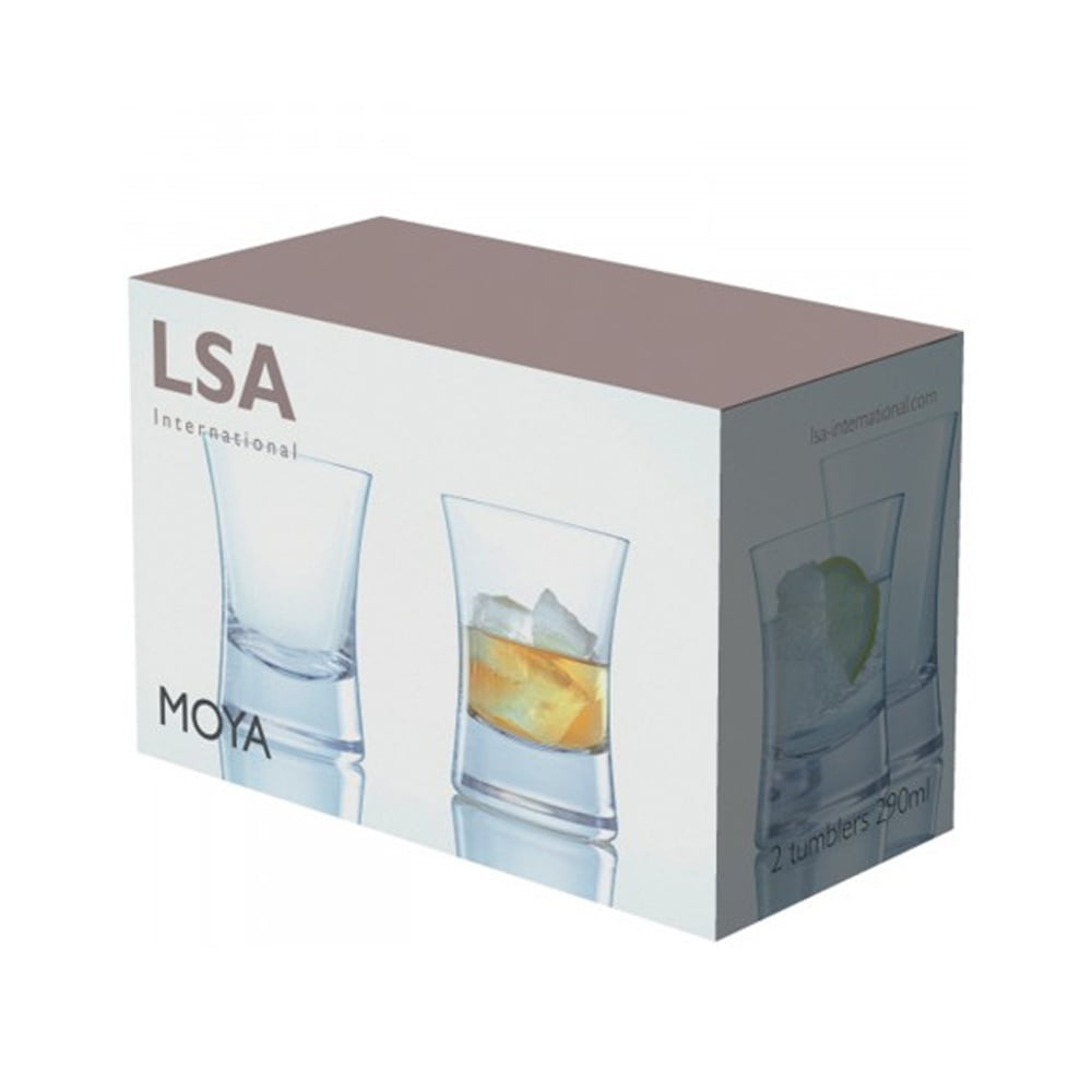 LSA International 2Pcs Set Moya Tumbler 290ML Clear