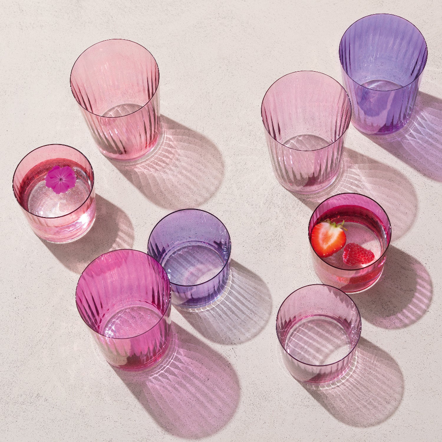 LSA International 4Pcs Set Gems Tumbler 560ML Assorted Garnet