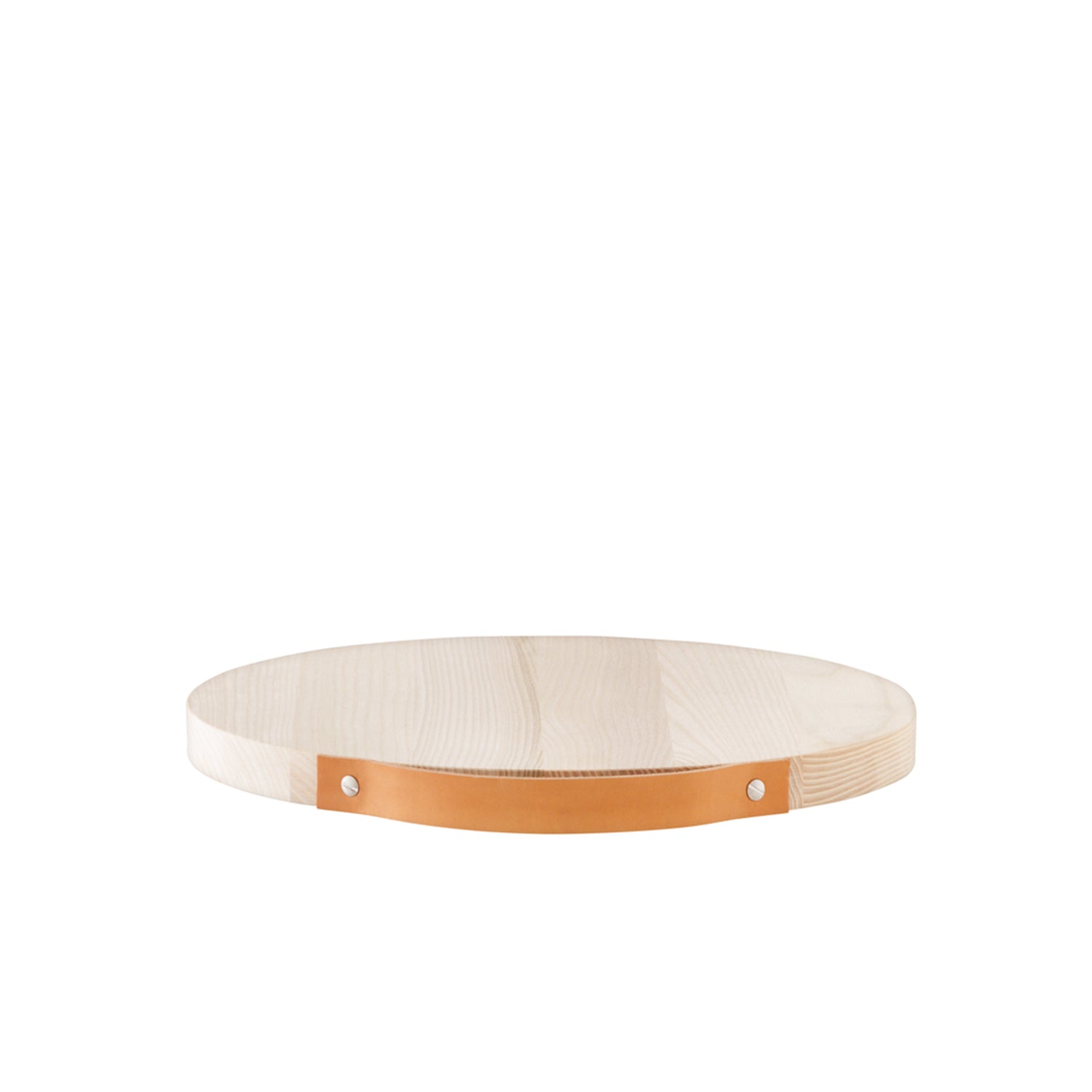 UTILITY BOARD ASH & LEATHER HANDLE Ø35CM *