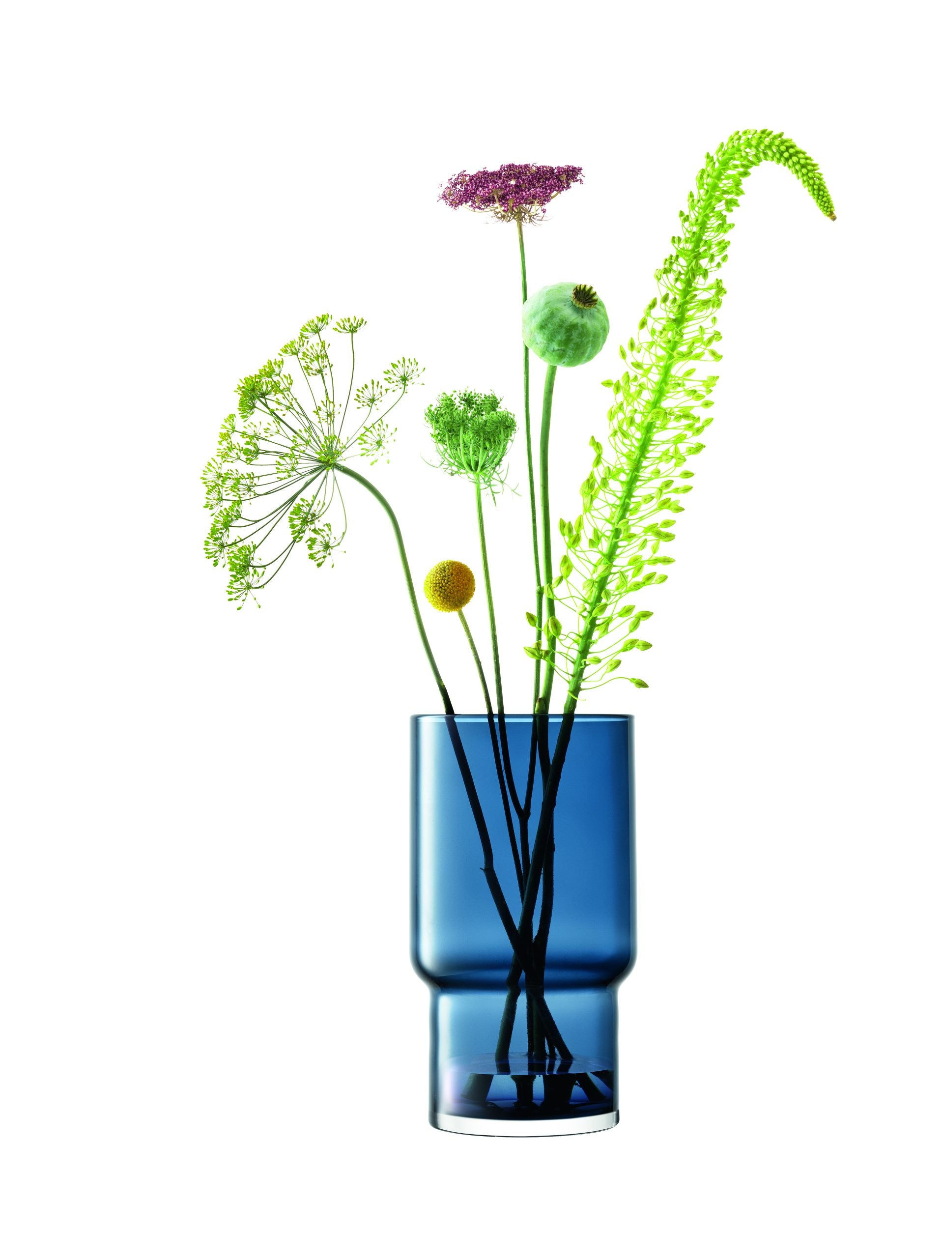 UTILITY VASE/LANTERN H30CM SAPPHIRE