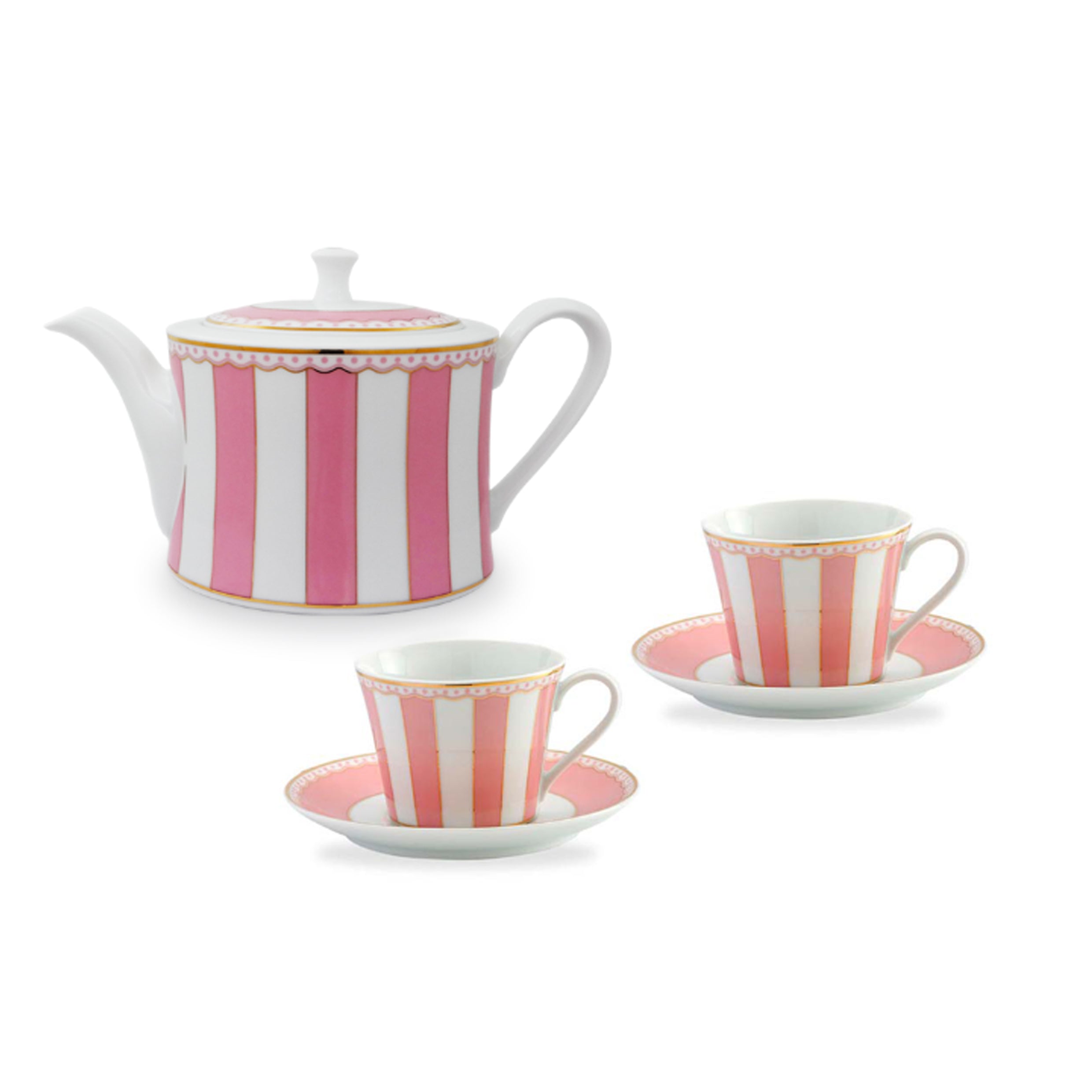 Noritake Carnivale Pink 6Pcs Tea For Two Set With Gift Box