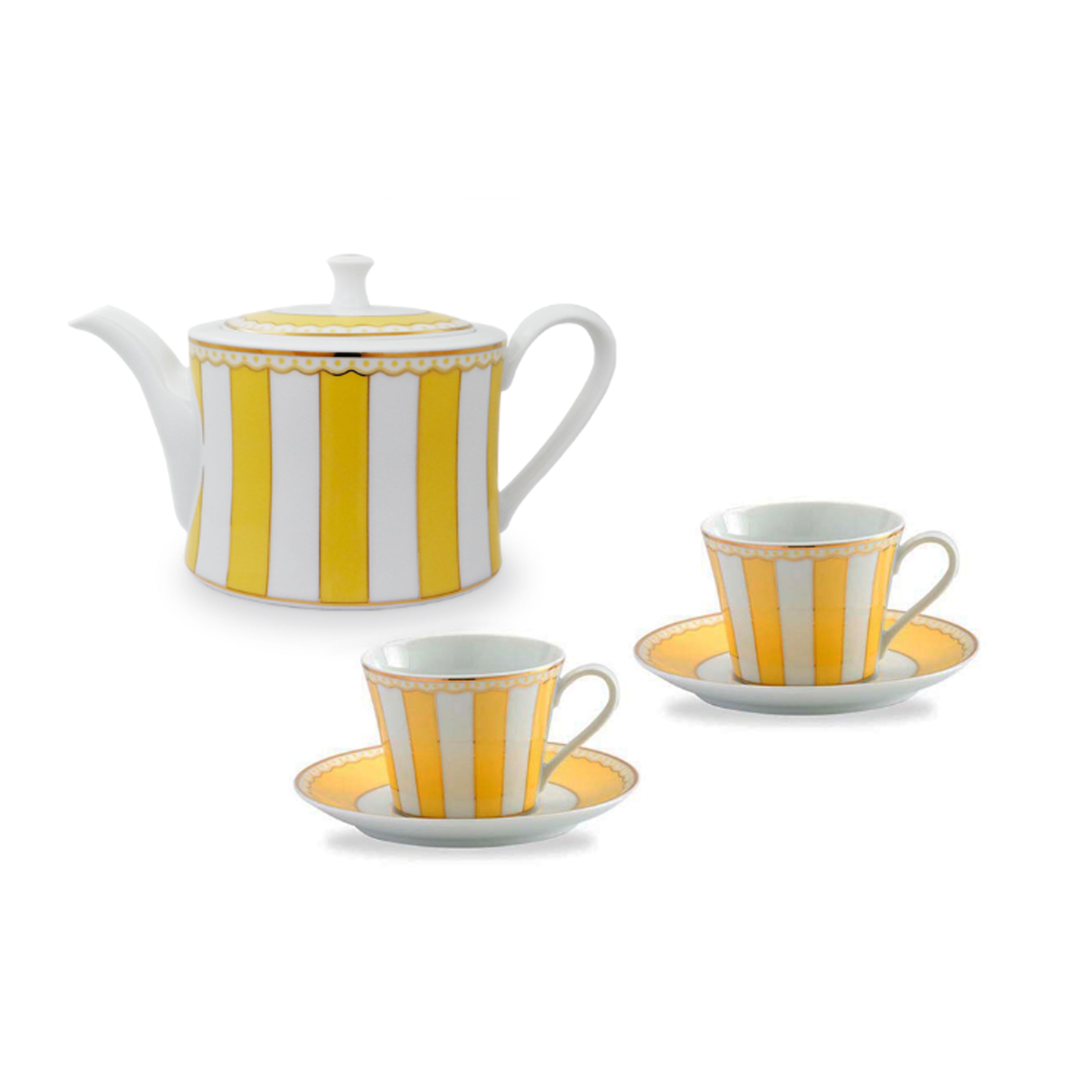 Noritake Carnivale Yellow 6Pcs Tea For Two Set With Gift Box
