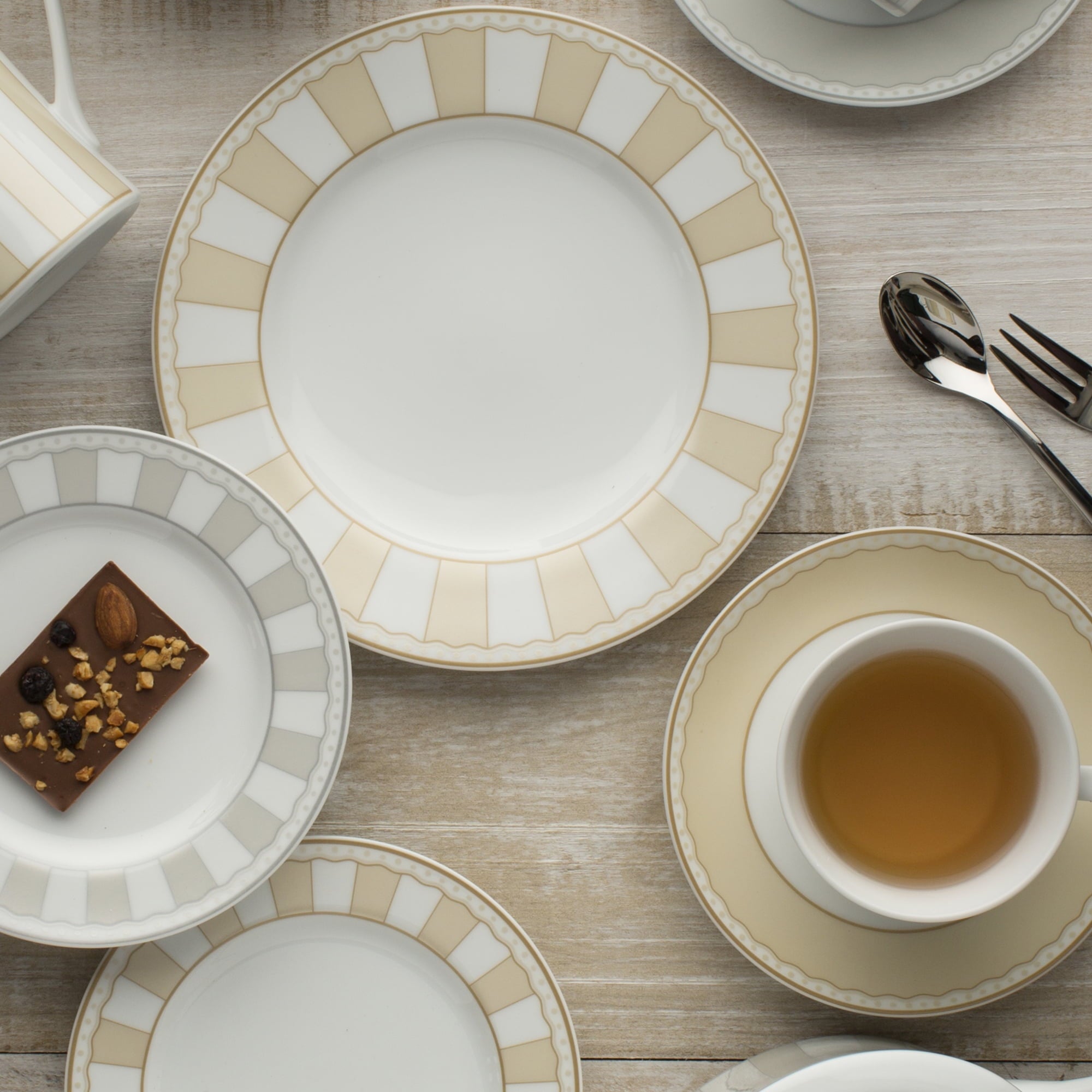 6PCS TEA FOR TWO-CARNIVAL CHAMPAGNE