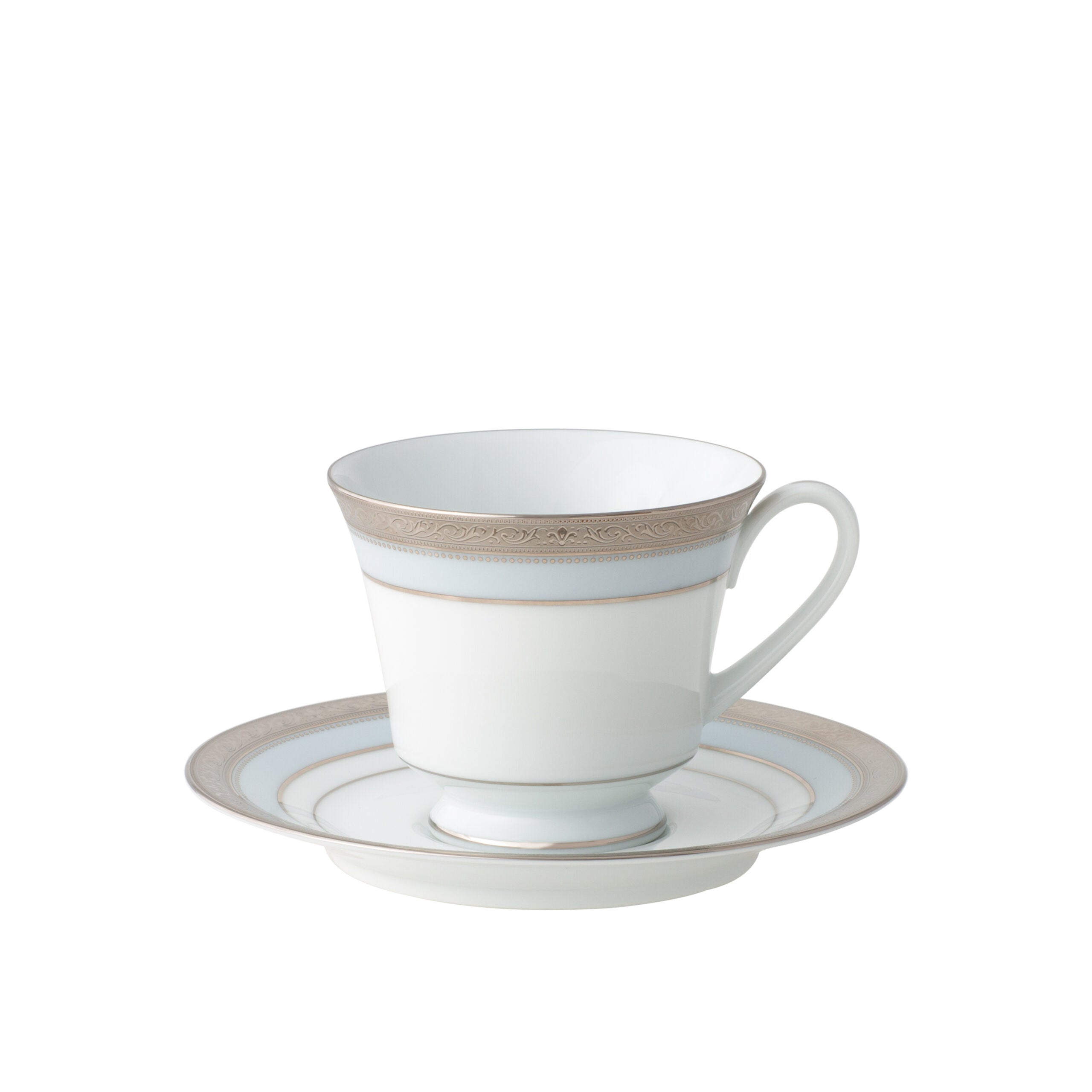 Noritake 96Pcs Dinner & Tea Set for 12 Person - Signature Mica Platinum