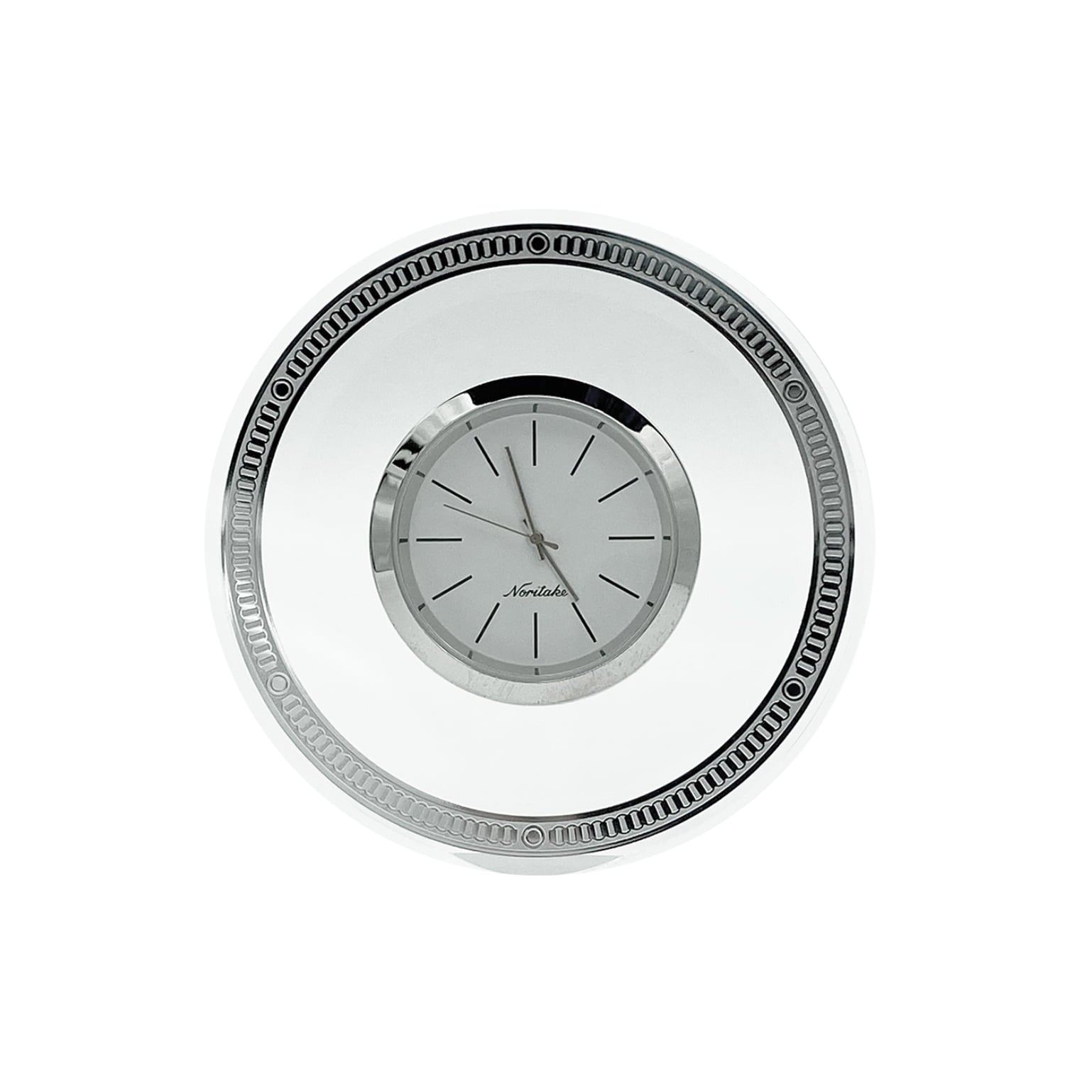 Noritake Rochelle Platinum Clock - Maison Cllection