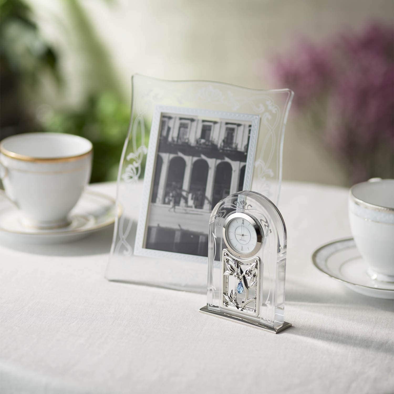 Noritake Art Nouveau Platinum Clock - Maison Collection