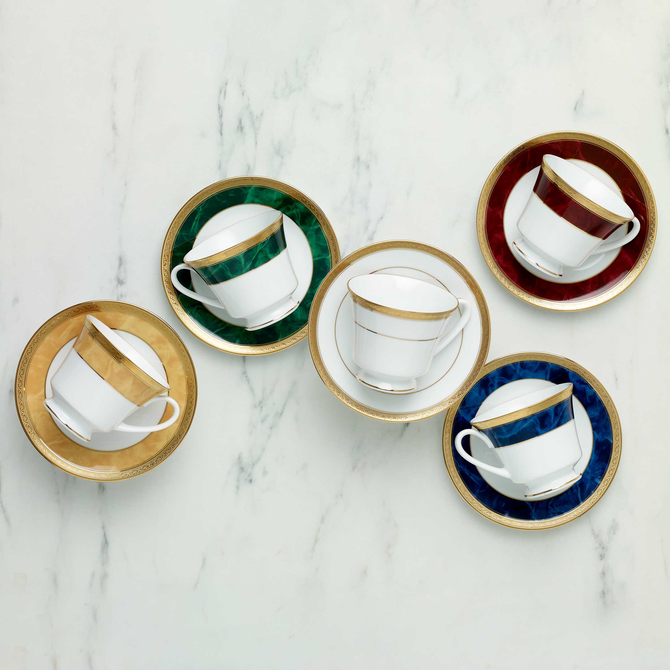 Noritake Majestic Tea Cup & Saucer - Blue