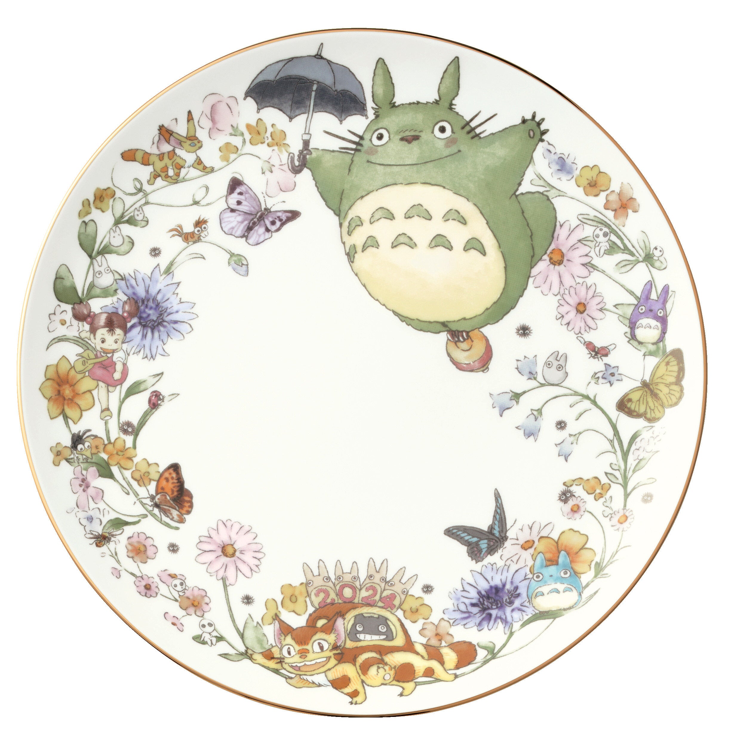 Limited Edition Noritake 2024 Year Plate 23cm (With Plate Holder) - "My Neighbor Totoro" © Studio Ghibli