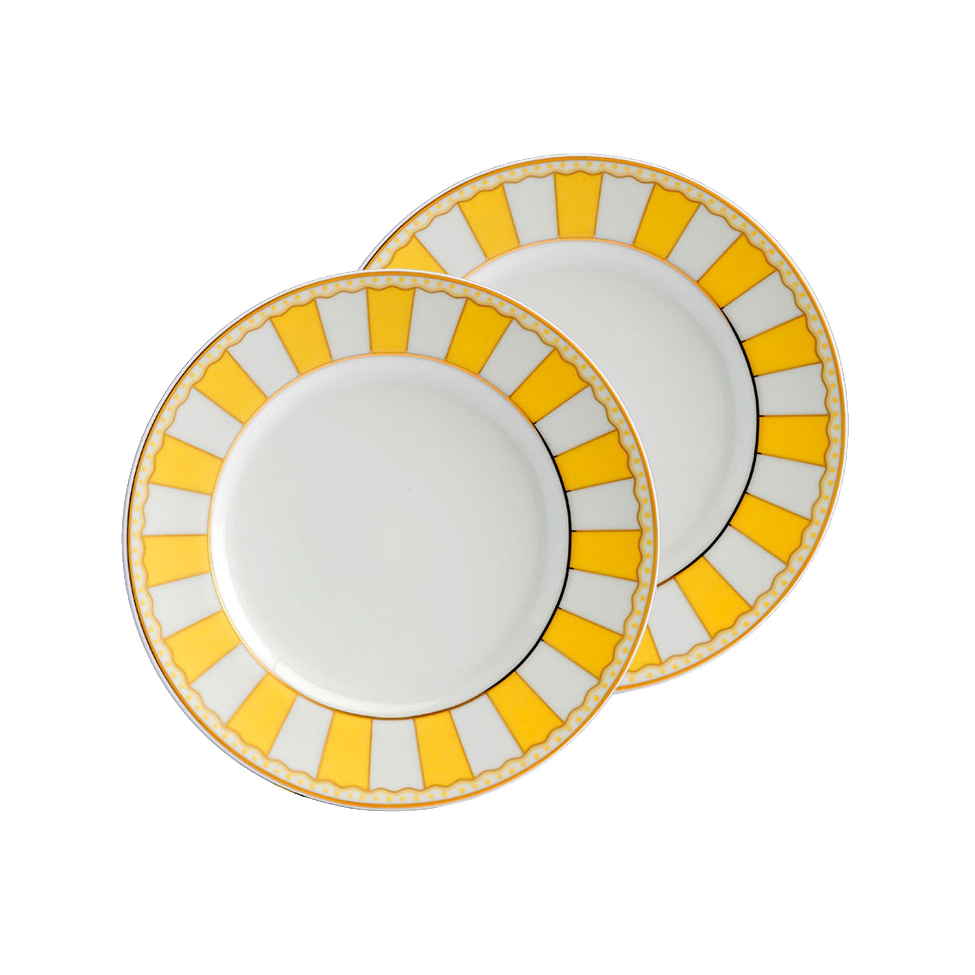 Noritake Carnivale Yellow 2Pcs Cake Plate 21Cm