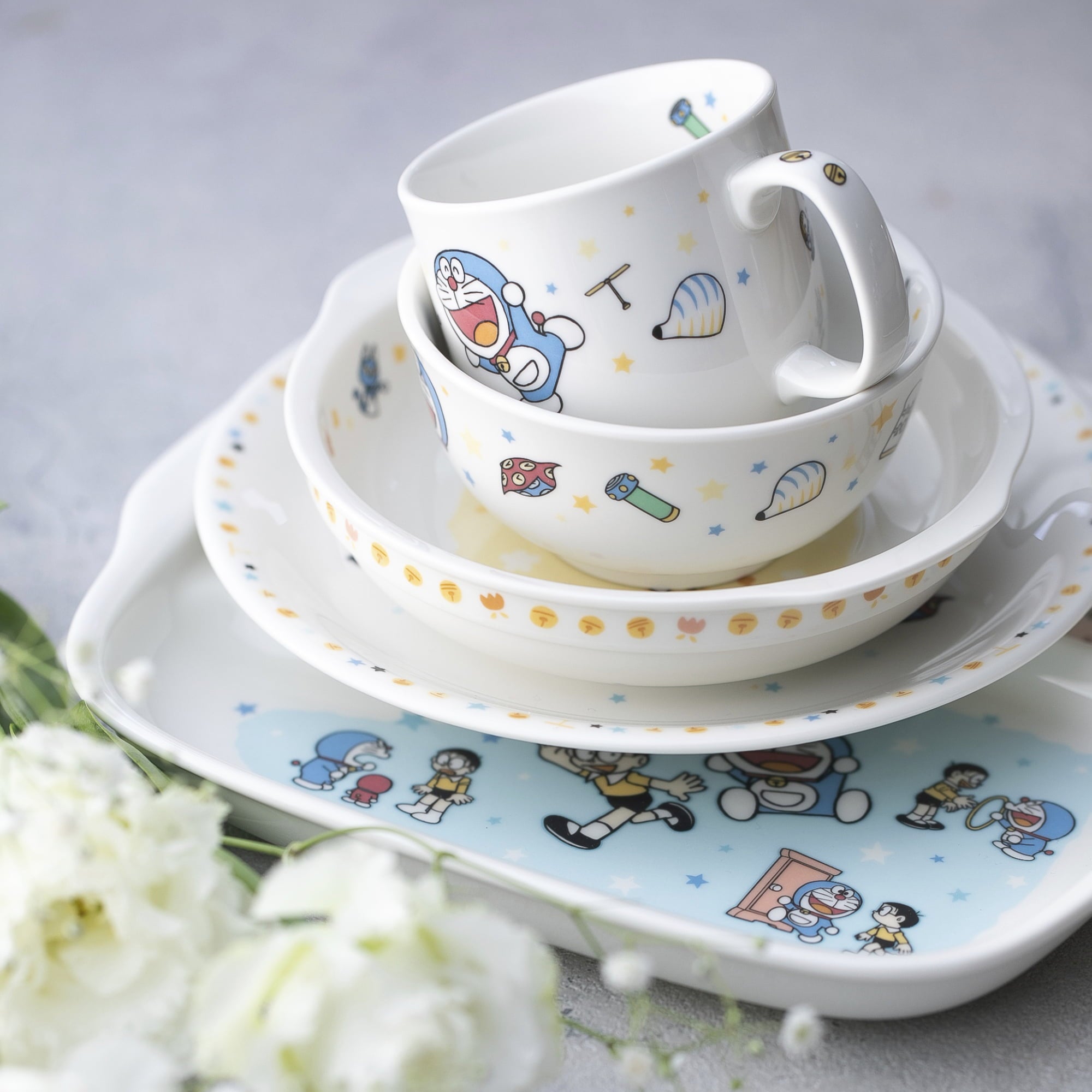 Noritake Divided Plate 23Cm - Doraemon