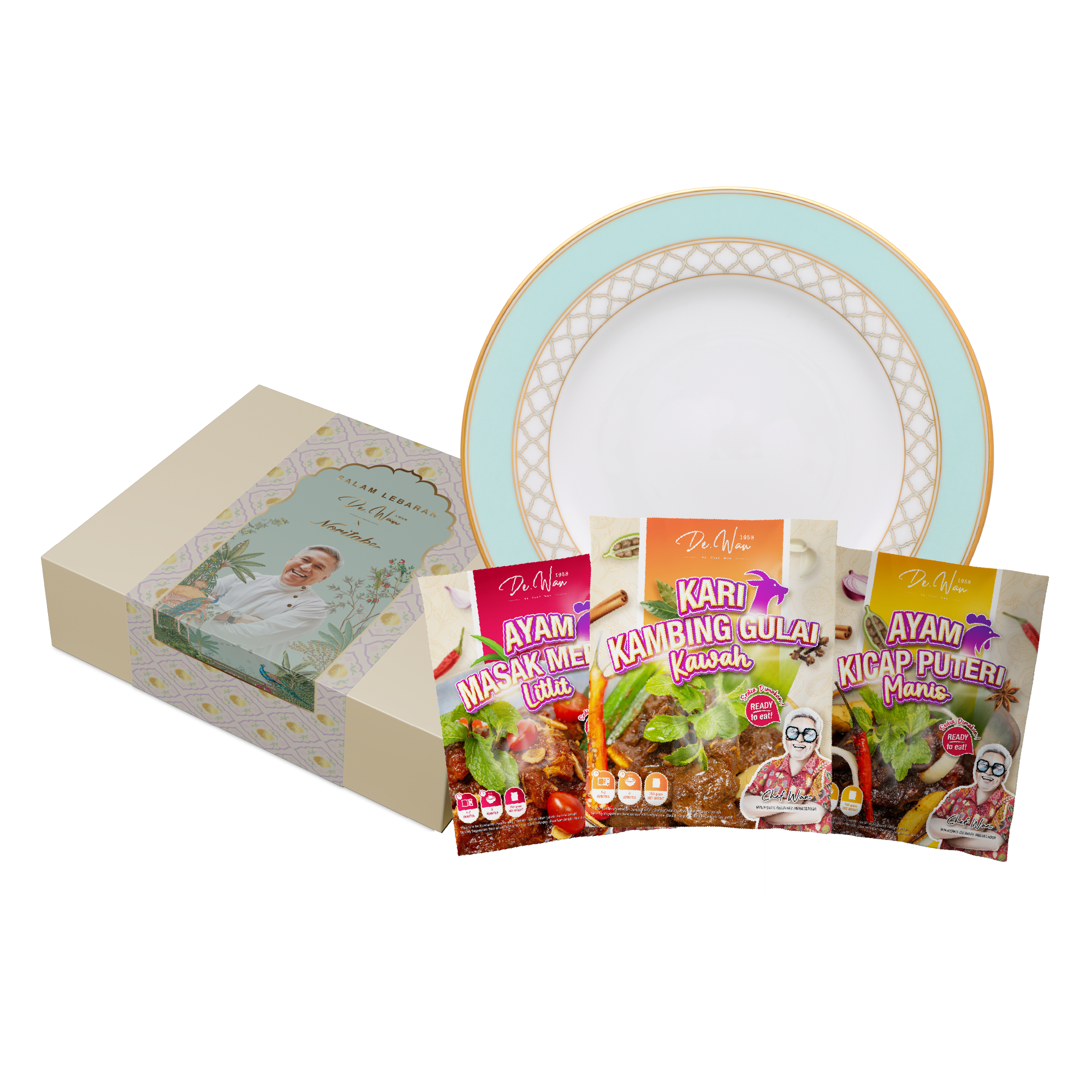 De.Wan x Noritake Raya Gift Set -Eternal Palace Plate Set