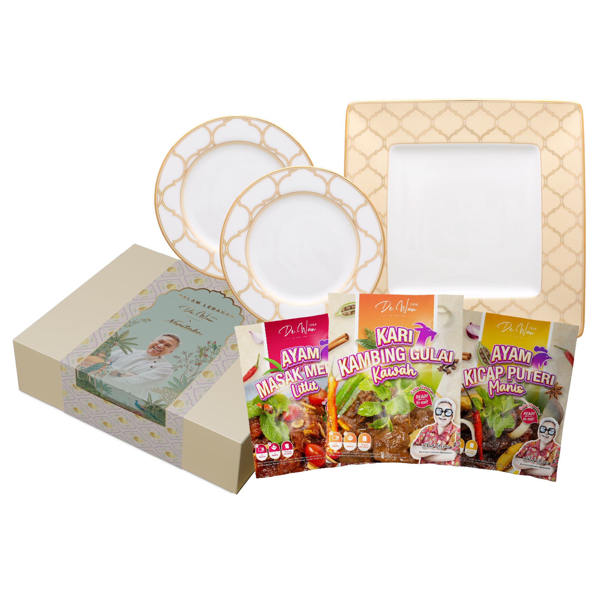 De.Wan x Noritake Raya Gift Set -Eternal Palace Plate Set