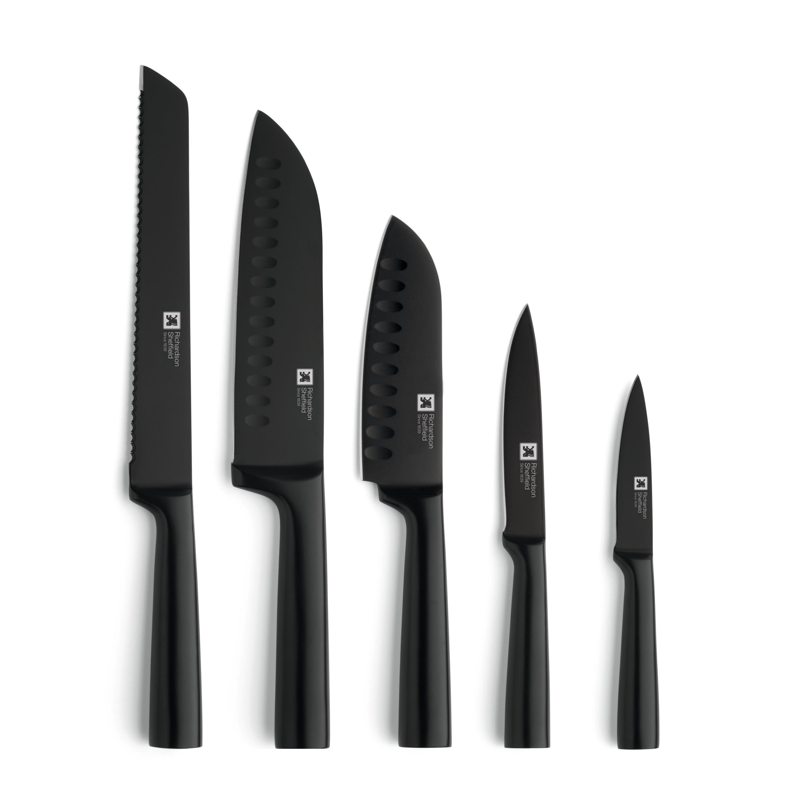 Richardson Sheffield NOX Magnetic Knife Block with 5 Piece Knife Set