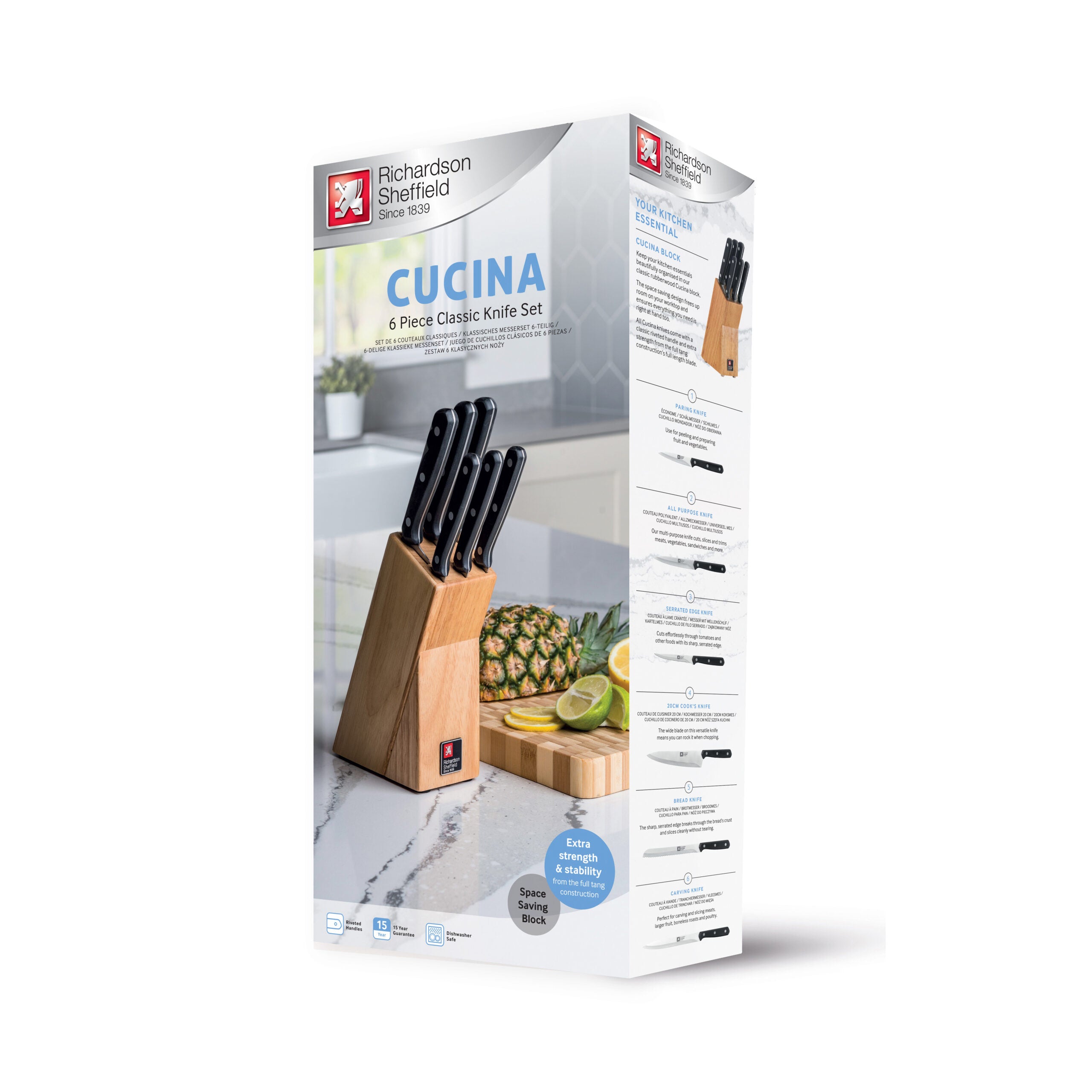 Richardson Sheffield Cucina 6Pcs Knife Block