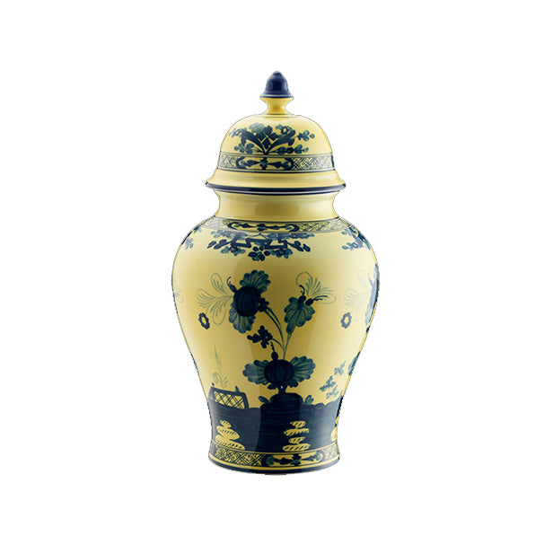 Ginori 1735 Potiche Vase with Cover 38CM - Oriente Italiano Citrino