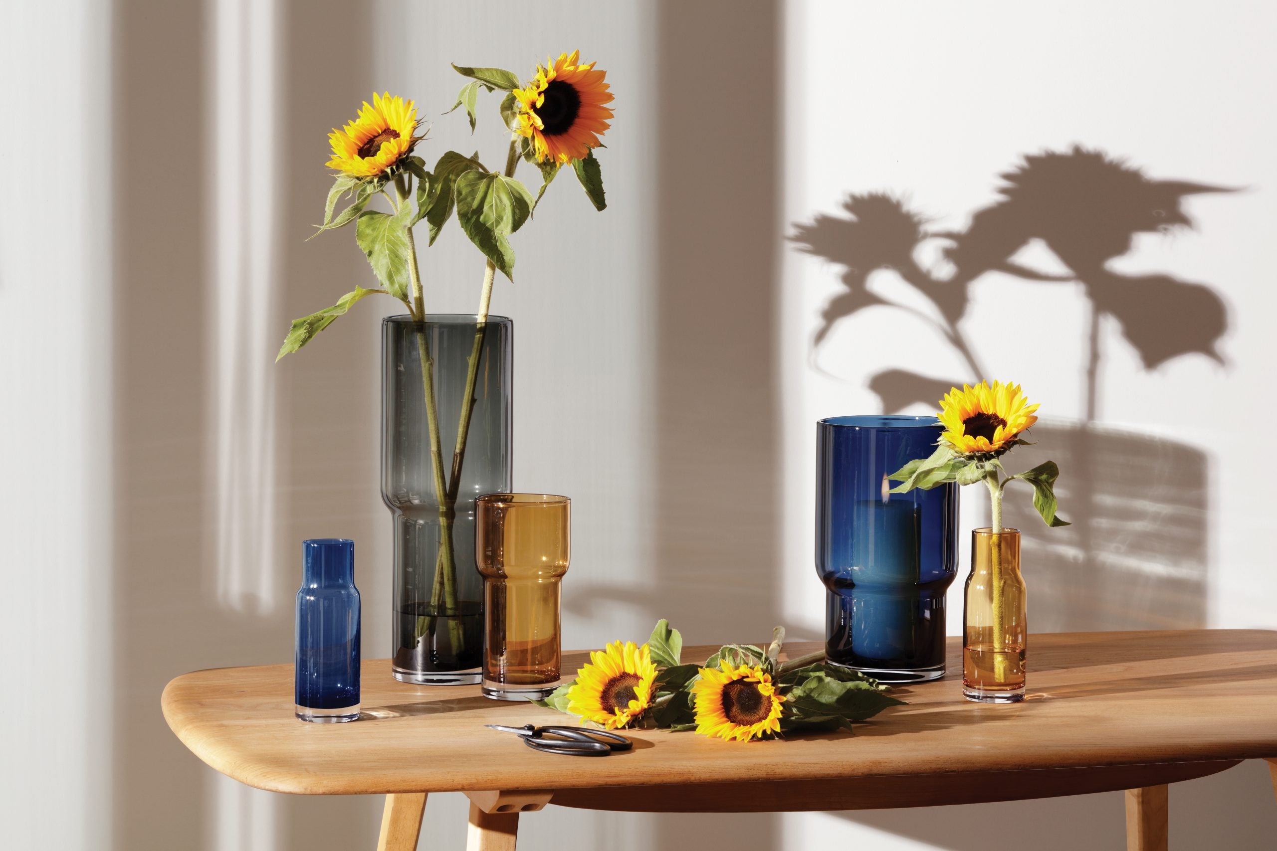 UTILITY VASE/LANTERN H30CM SAPPHIRE