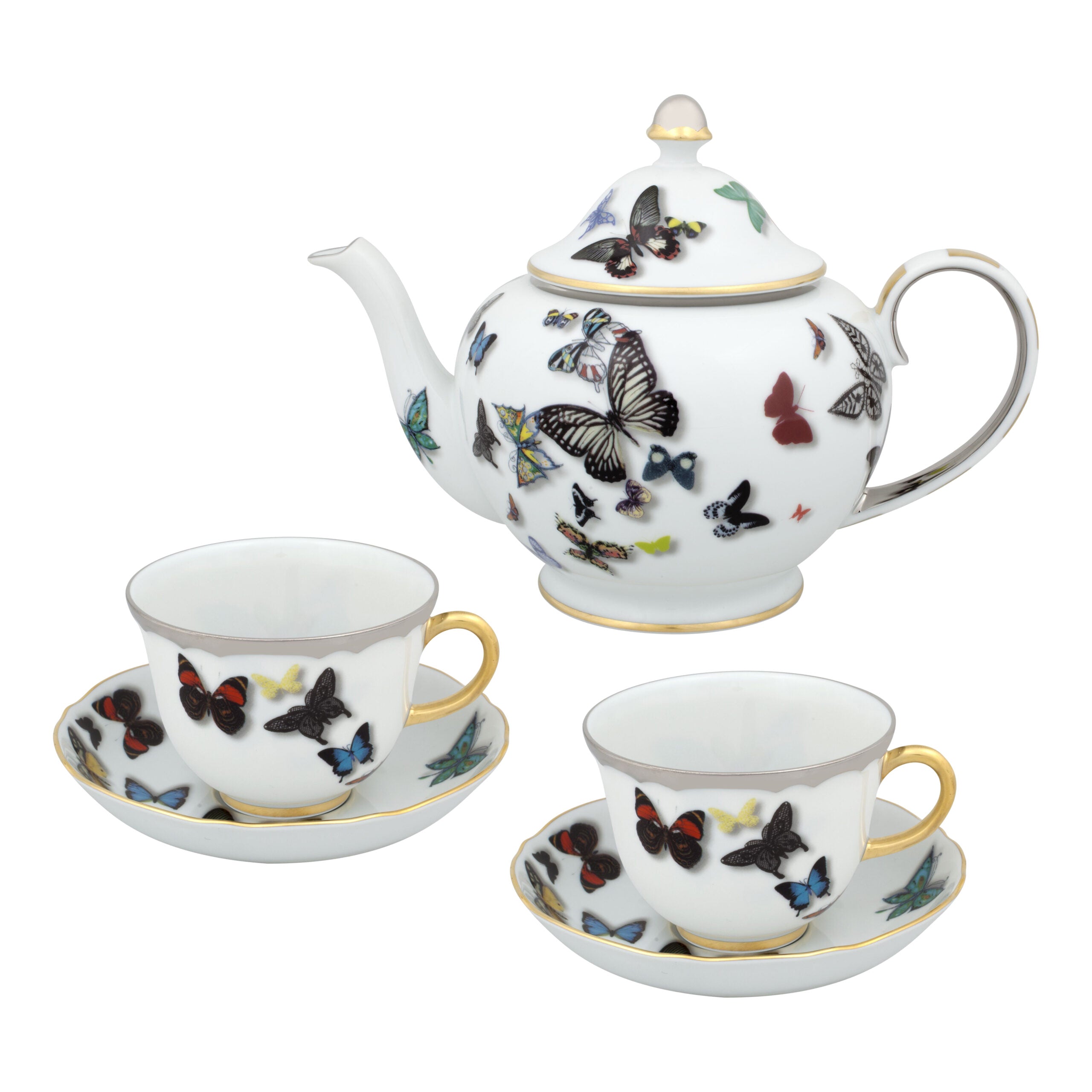 Vista Alegre 14Pcs Tea Set for 6 Person - Butterfly Parade