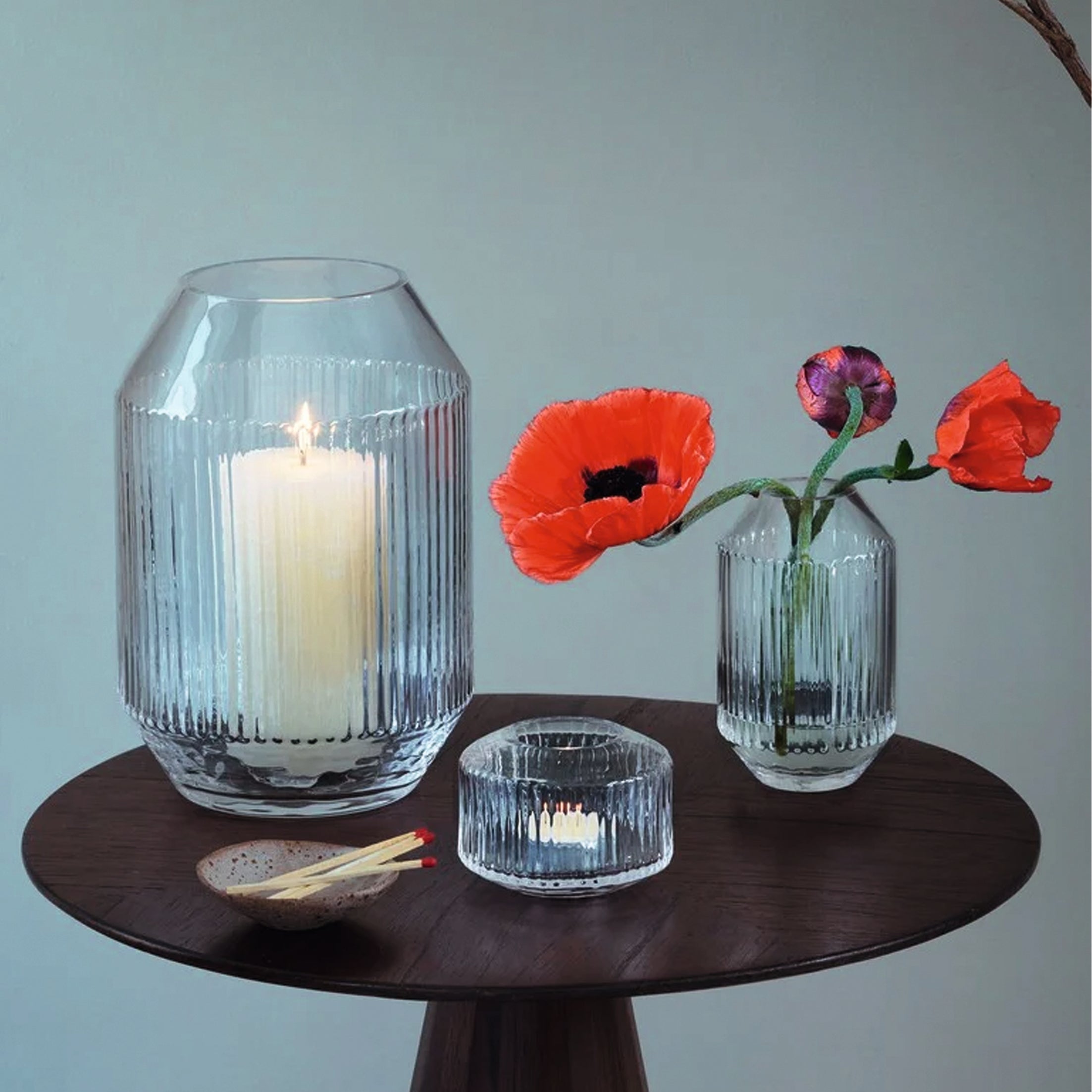 LSA International Rotunda Lantern/Vase H26cm - Clear