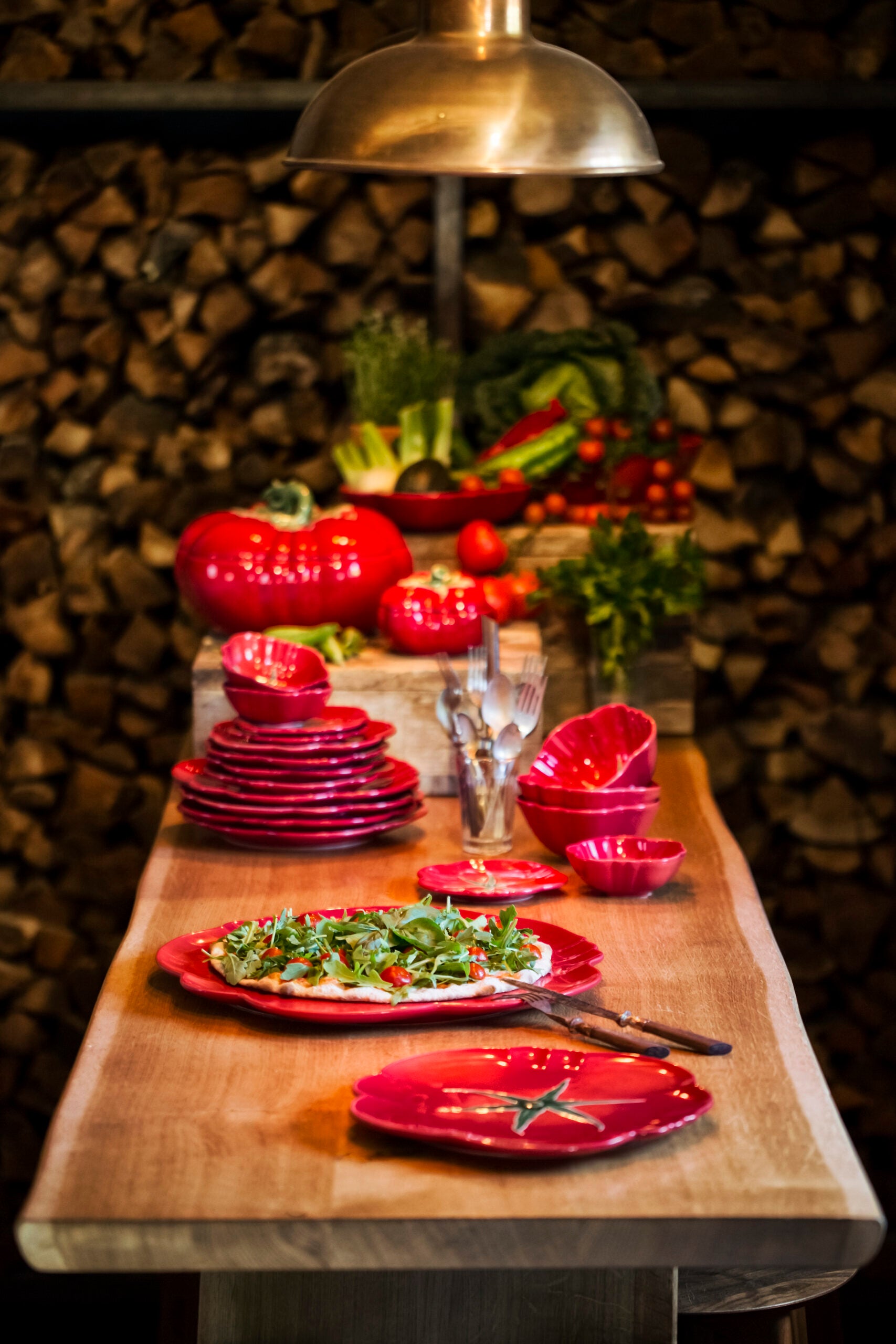 Bordallo Pinheiro Large Pizza Plate 42cm - Tomato