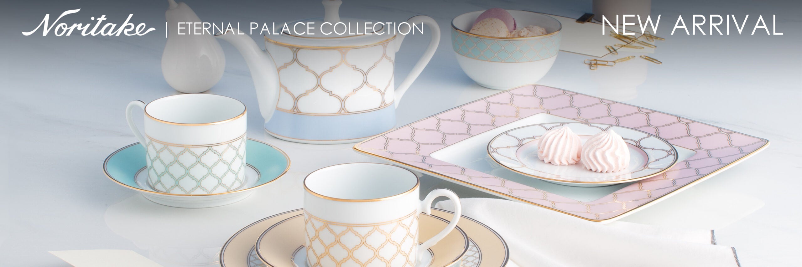 Noritake 5Pcs Couple Breakfast Set - Eternal Palace Ice