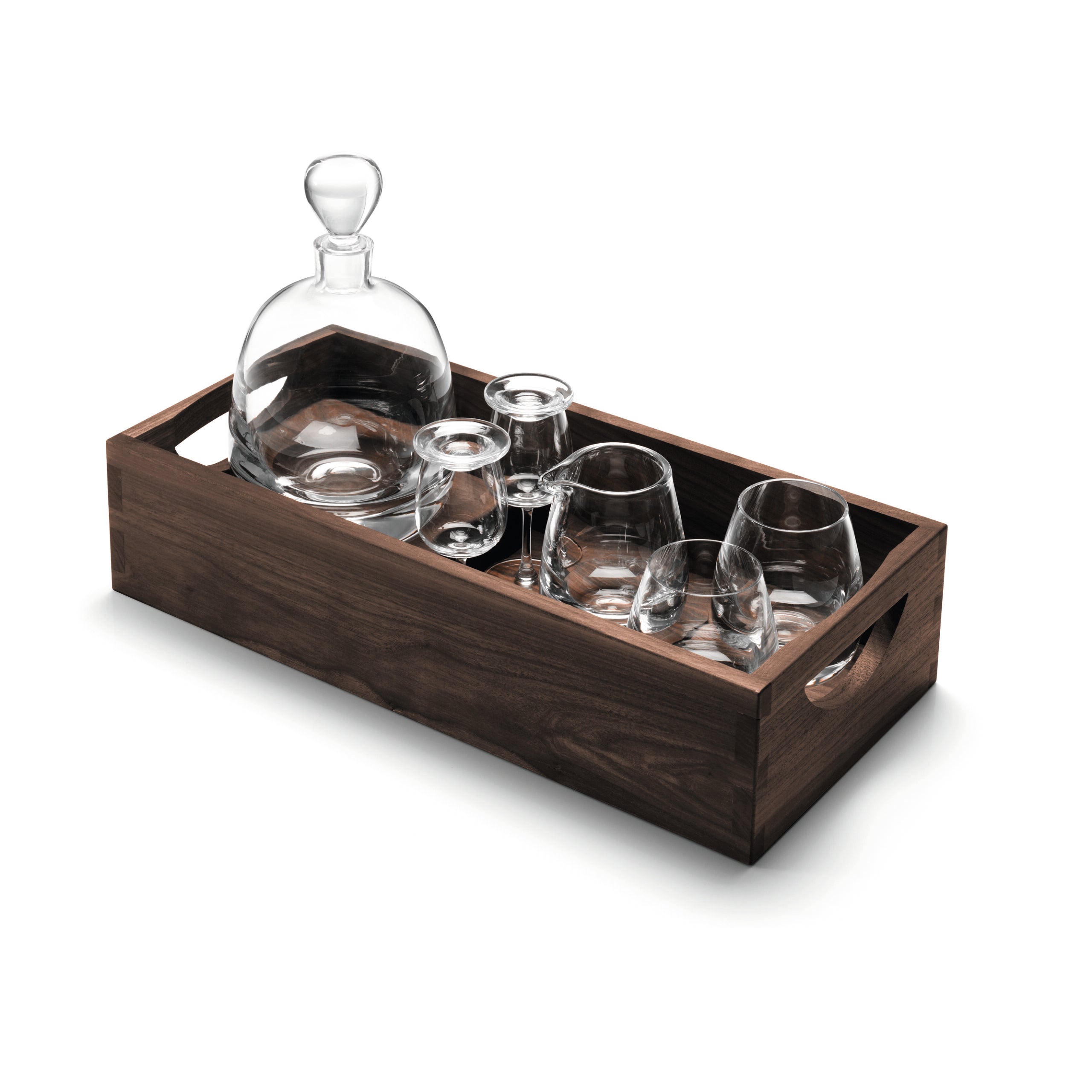 LSA International Whiskey Islay Connoisseur Set Clear & Walnut 44CM
