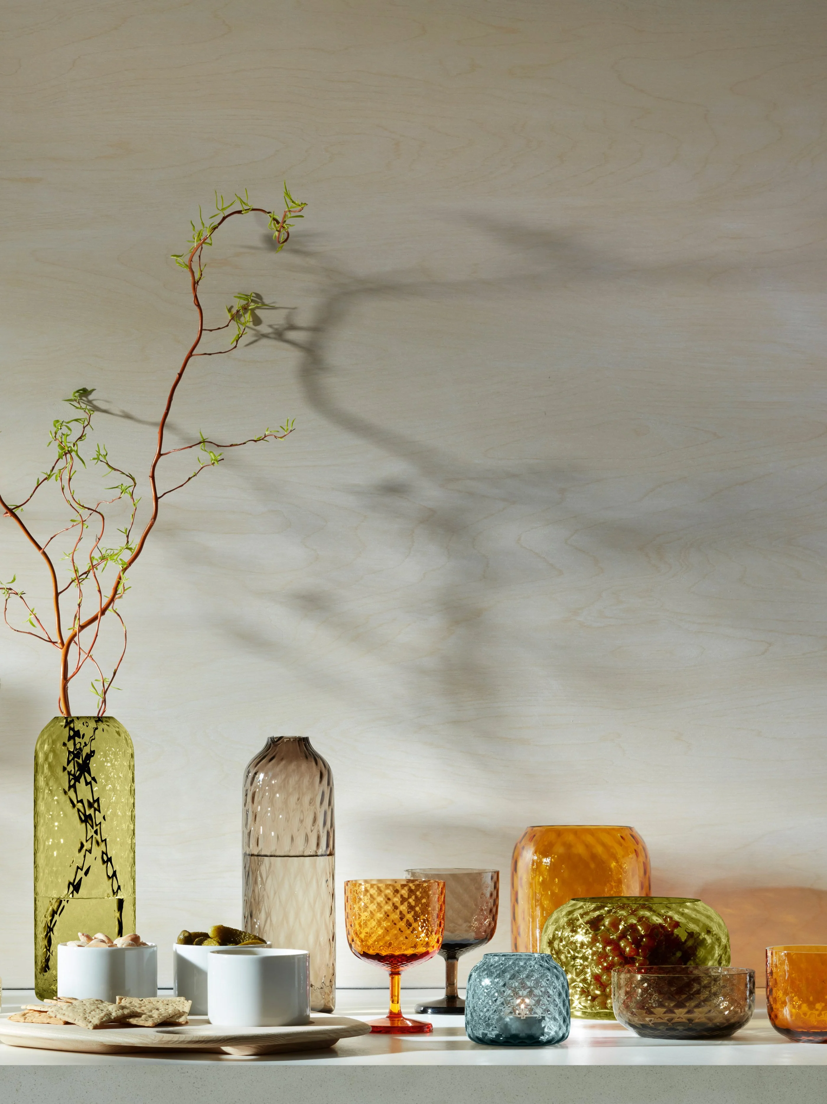 DAPPLE VASE H26.5CM WOODLAND GREEN