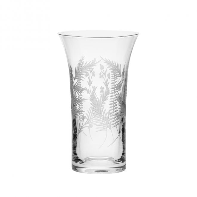 Royal Scot Crystal Woodland Fern Flared Vase - 200Mm (Gift Boxed)