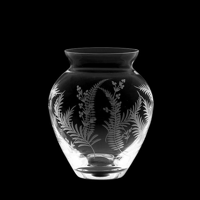 Royal Scot Crystal Woodland Fern Large Posy Vase - 180Mm (Gift Boxed)