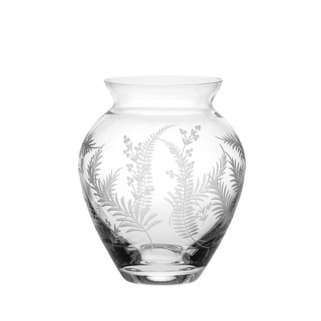 Royal Scot Crystal Woodland Fern Large Posy Vase - 180Mm (Gift Boxed)