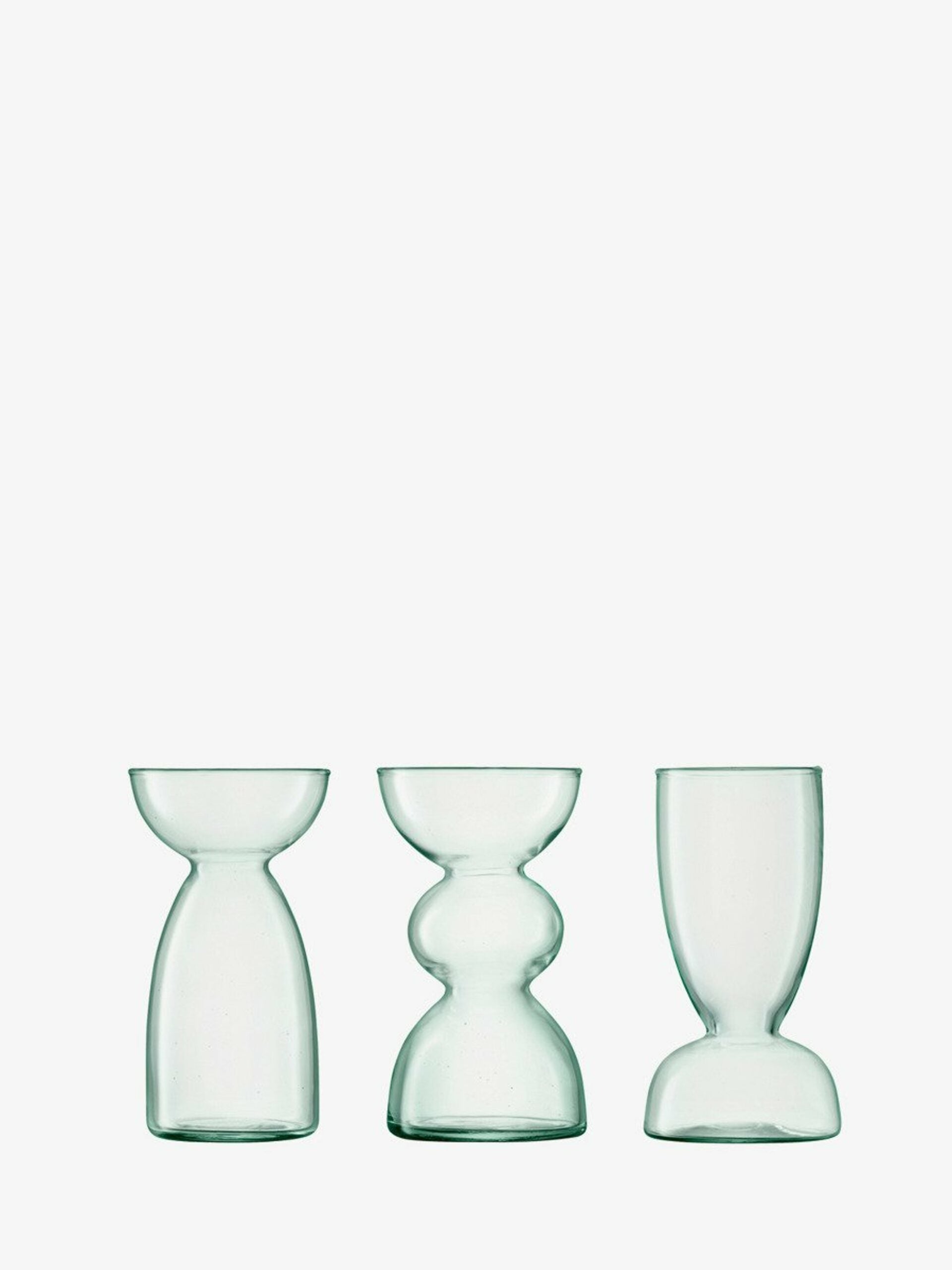 CANOPY TRIO VASE SET H13CM CLEAR