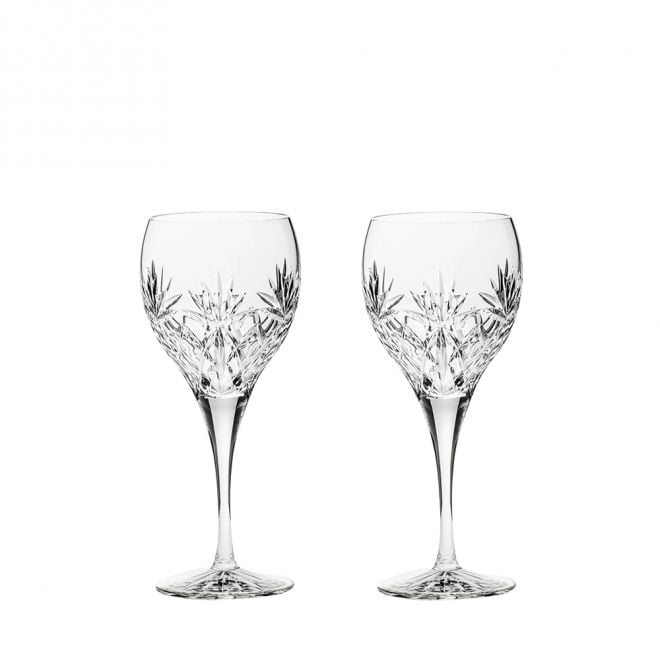 Royal Scot Crystal Kintyre 2 Crystal Large Wine Glasses - 210Mm (Gift Boxed)