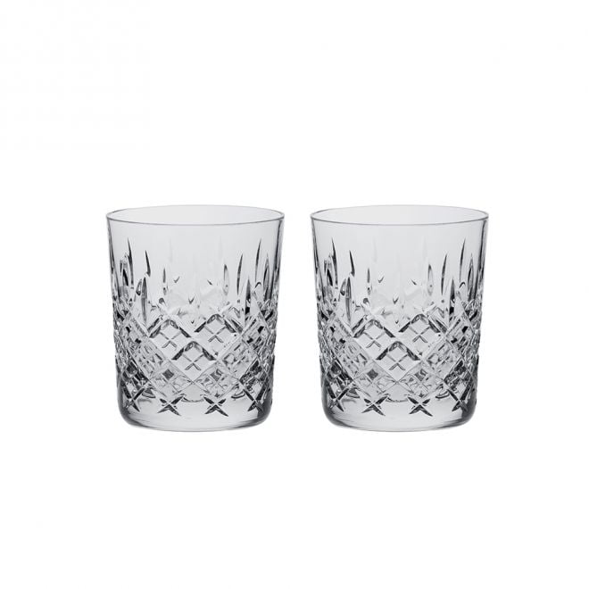 Royal Scot Crystal London - 2 Crystal Small Whisky Tumblers 87Mm (Presentation Boxed)
