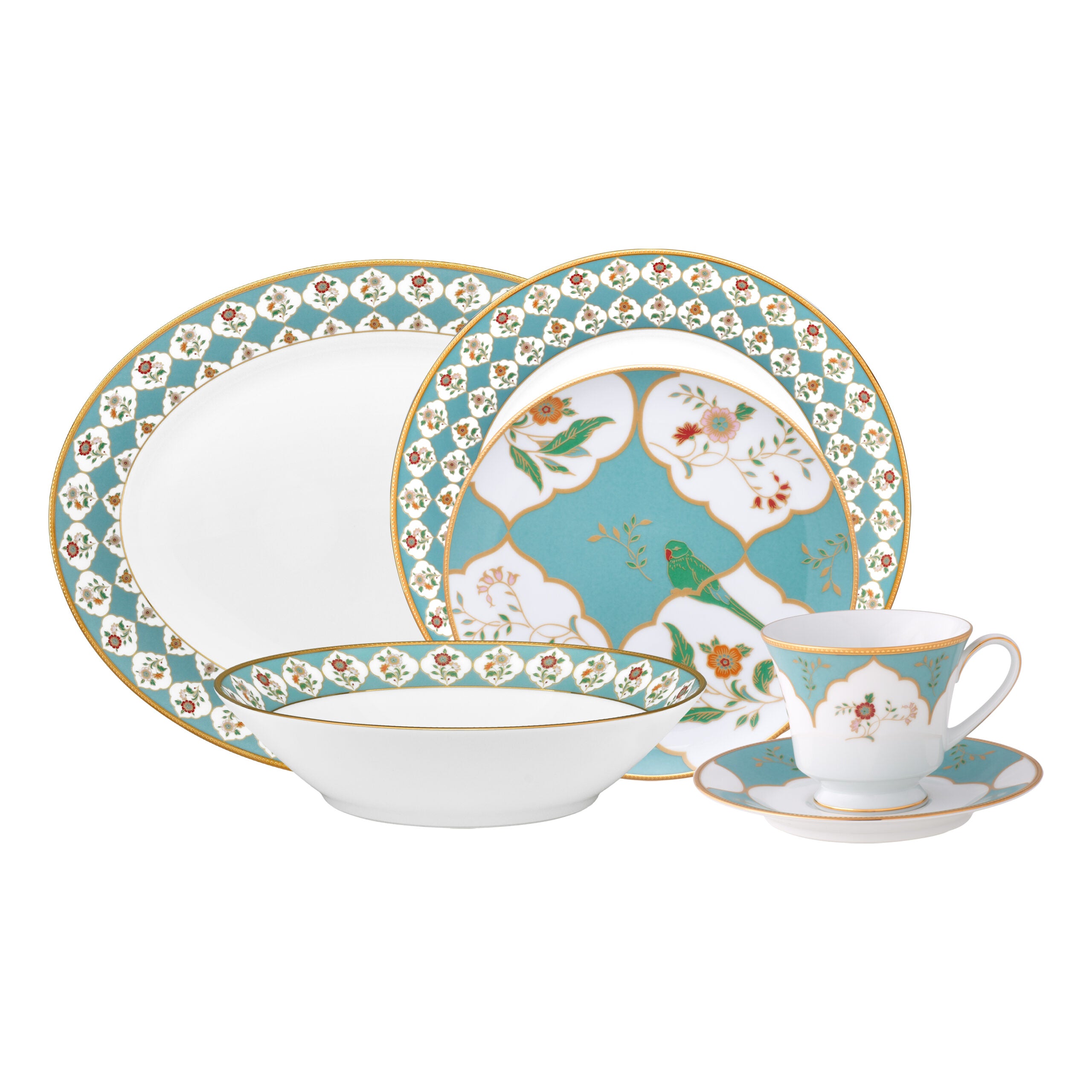 Noritake 33Pcs Dinner Set with Teapot for 6 Person - Lodi's Morning