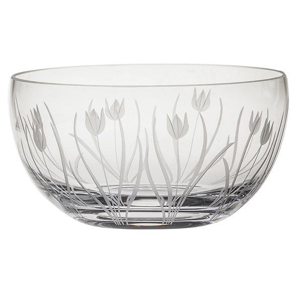 Royal Scot Crystal Wild Tulip Fruit / Salad Bowl - 190Mm (Gift Boxed)
