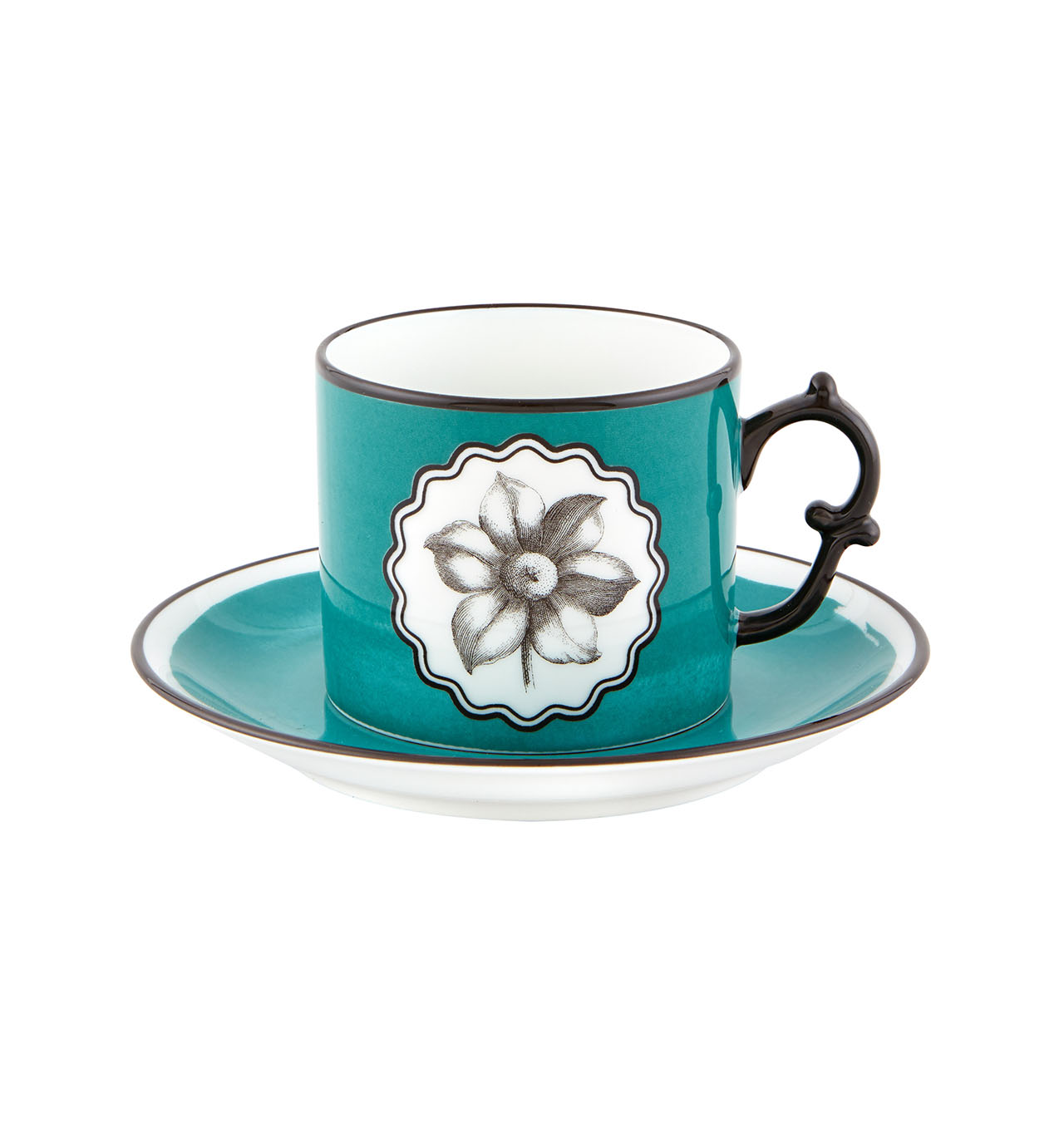 Vista Alegre Teacup &amp; Saucer Peacock - Herbariae