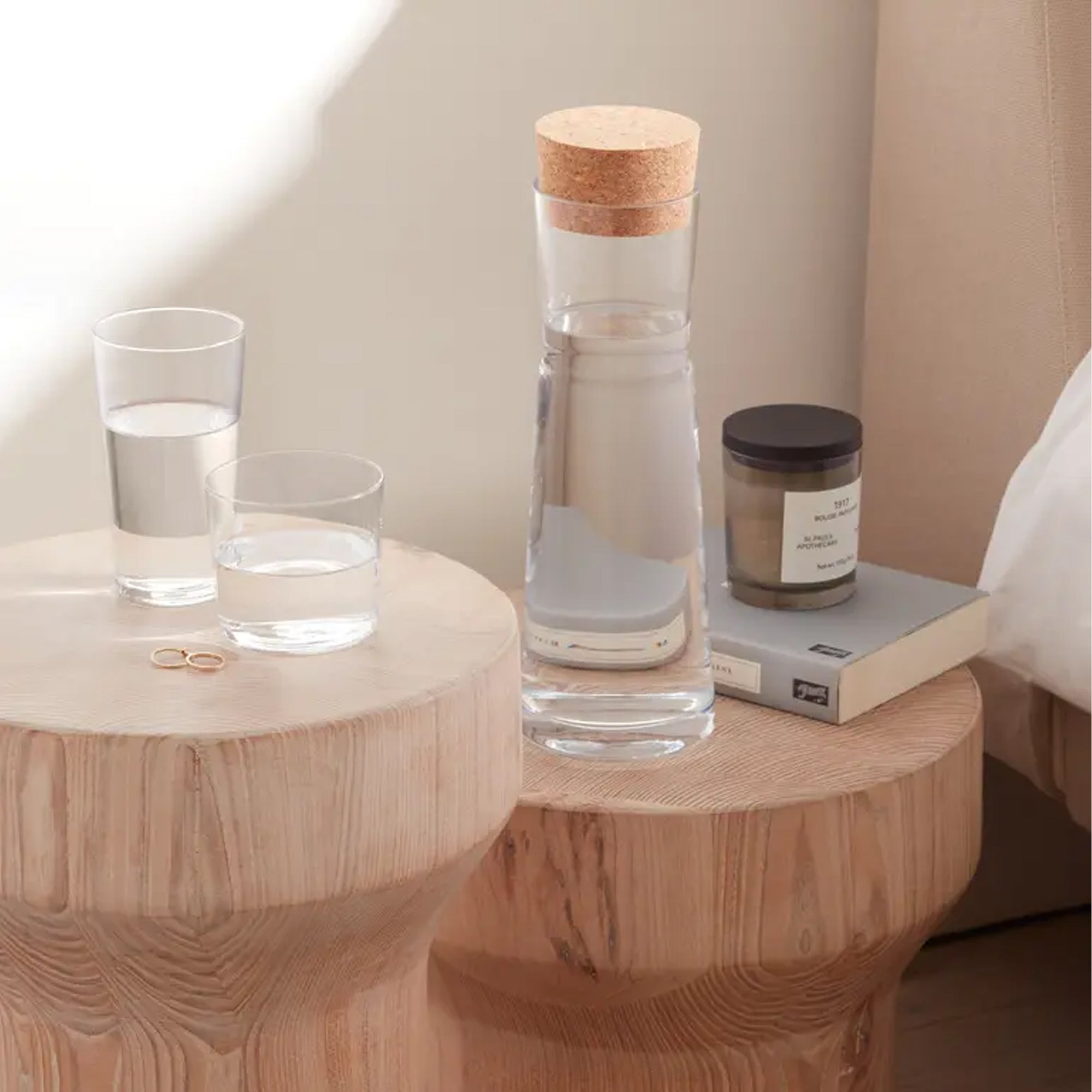 LSA International Gio Carafe & Cork Stopper 1.35L - Clear