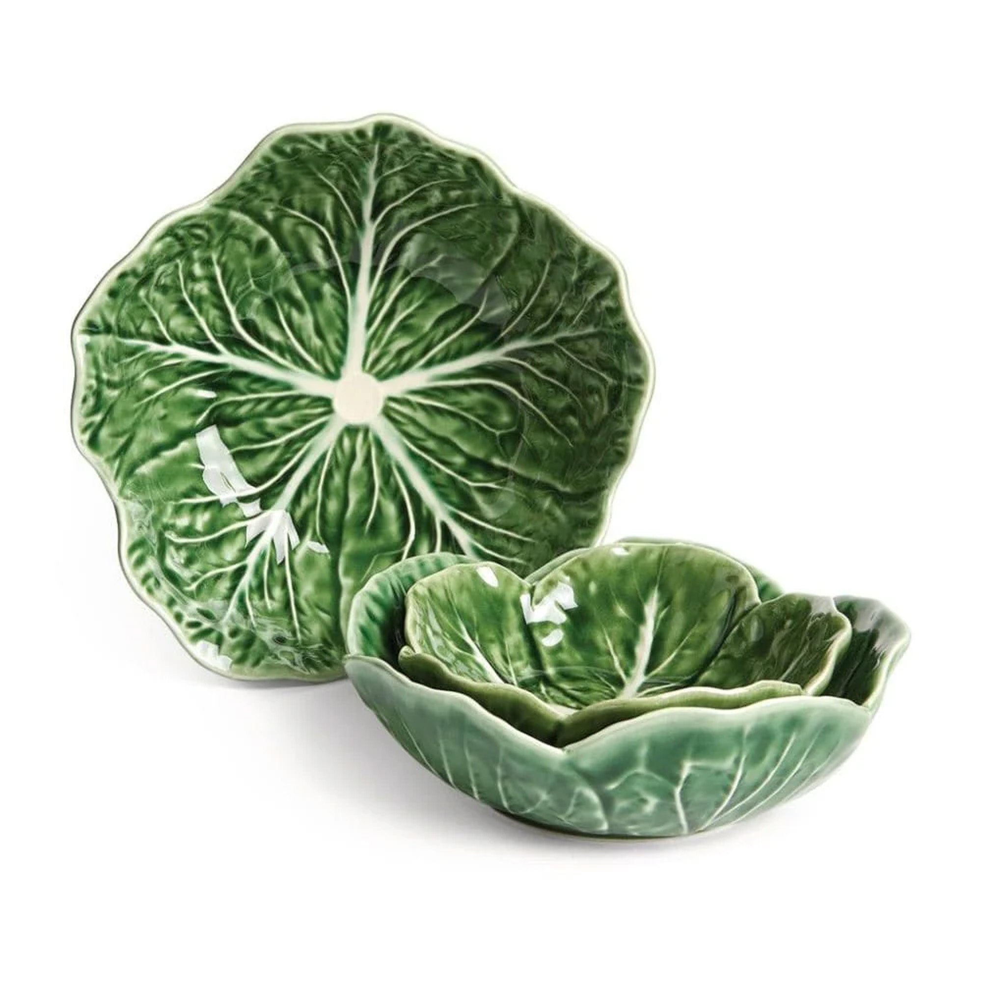 Bordallo Pinheiro Large Bowl 17.5cm - Natural Cabbage