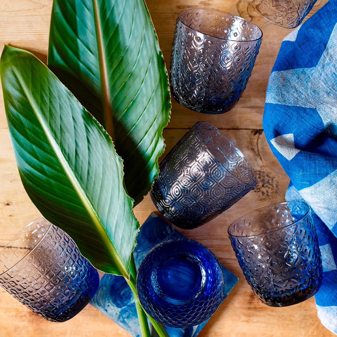 IVV Sixties set of 6 Tumblers - Indigo Blue