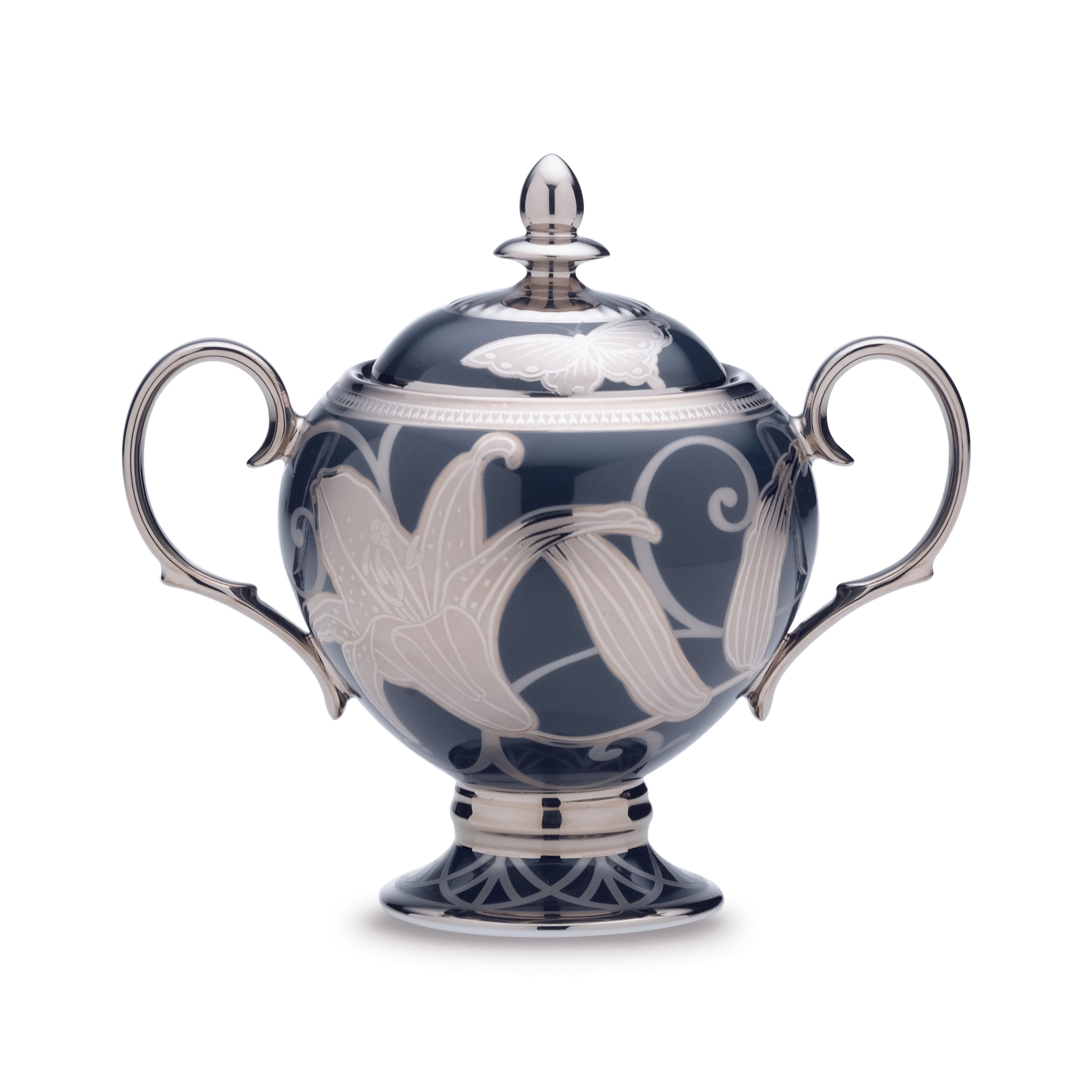 Noritake 23Pcs Tea Set - Hanaginsai (Blue & Silver)