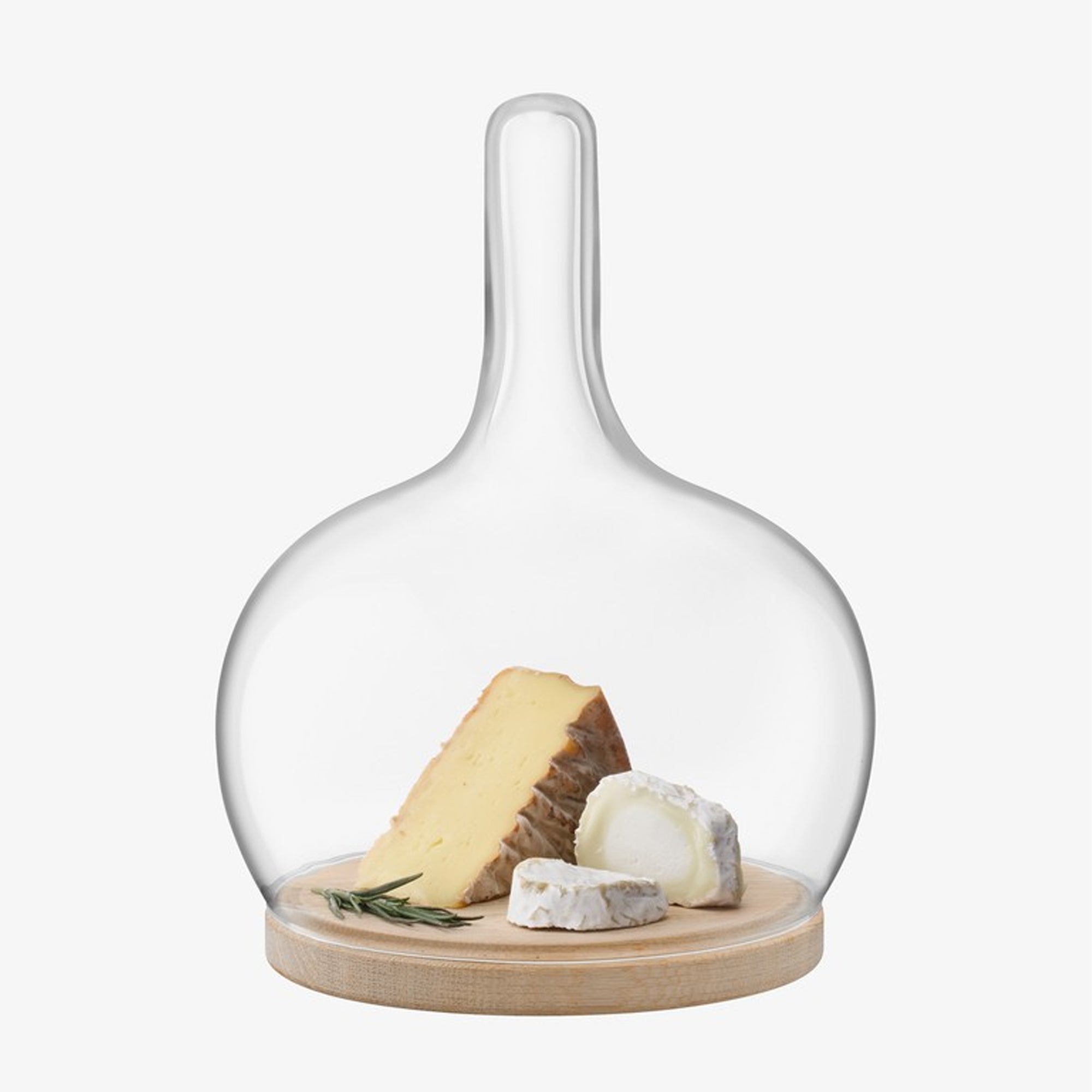 LSA International Cloche Dome & Oak Base