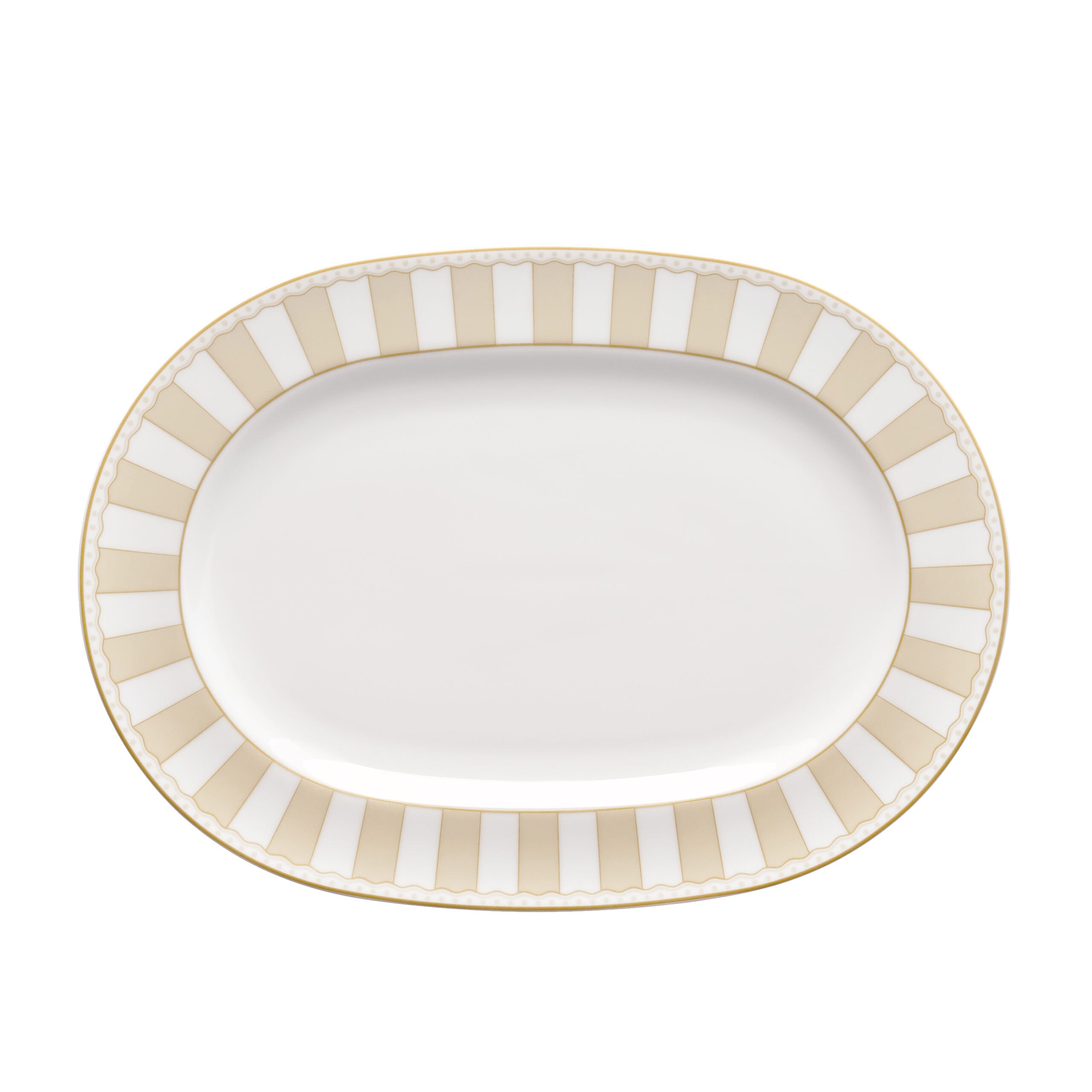 Noritake Oval Platter Md 35.3Cm w/ Gift Box - Carnivale Champagne