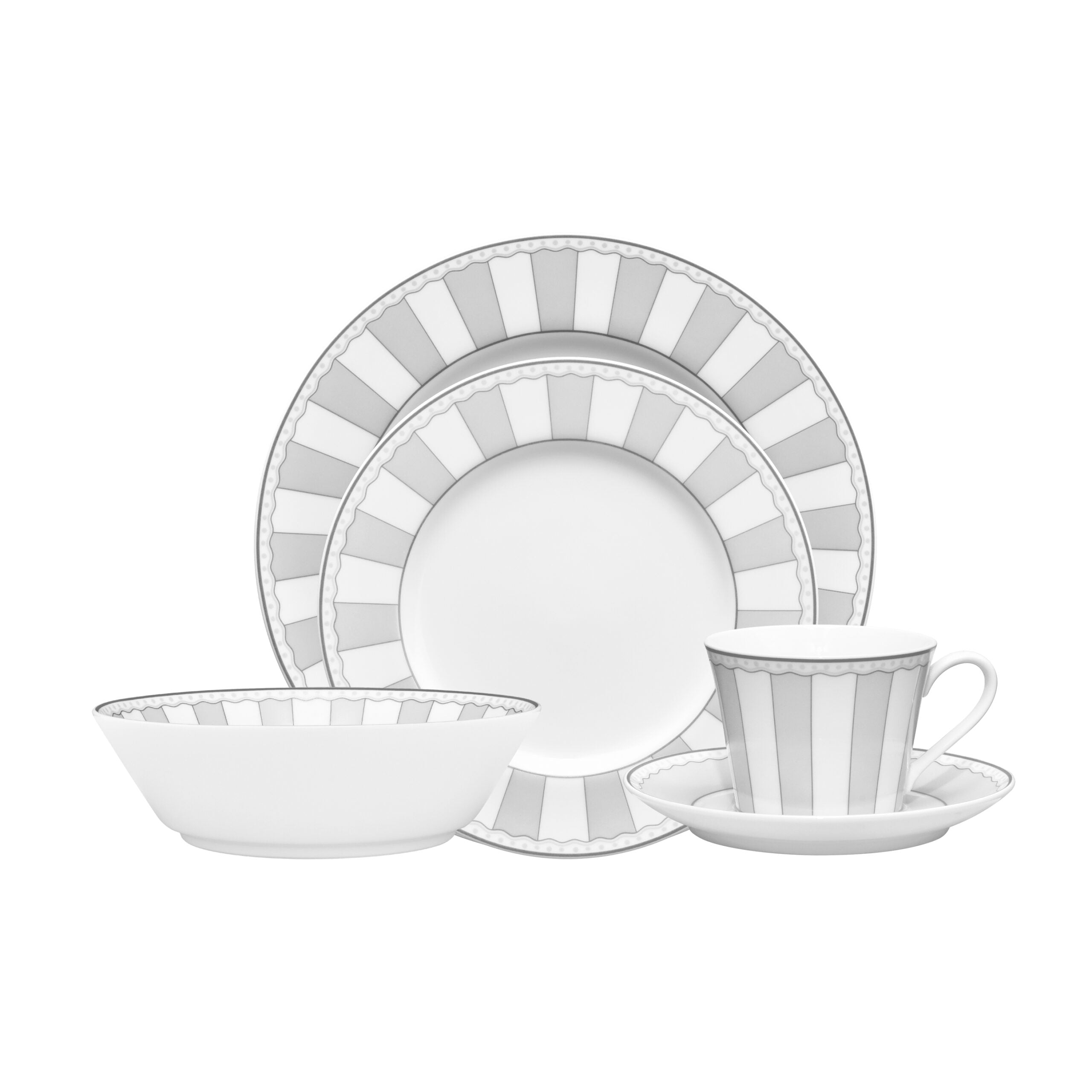 Noritake 47Pcs Dinner & Tea Set for 8 Person - Carnivale Moonlight