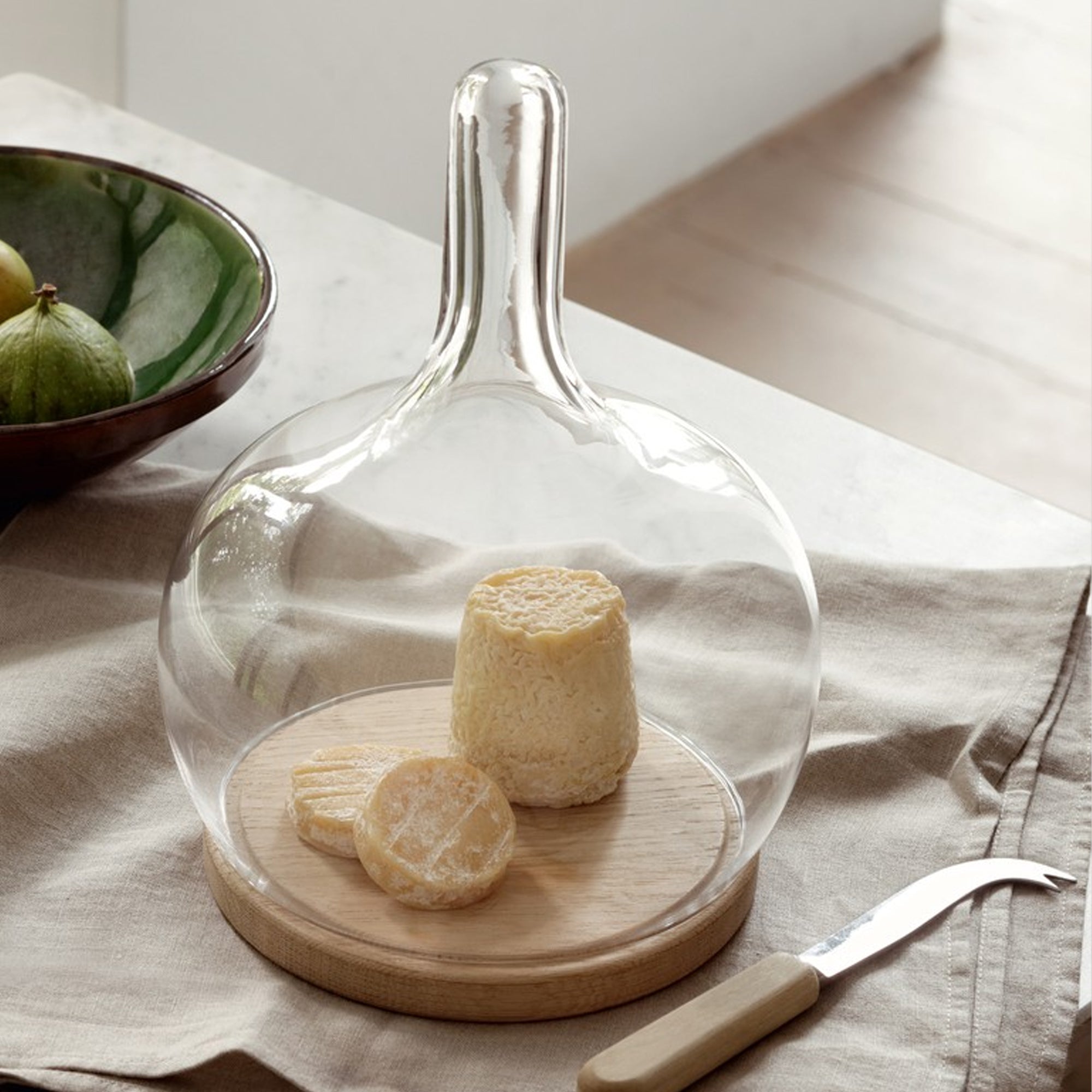 LSA International Cloche Dome & Oak Base