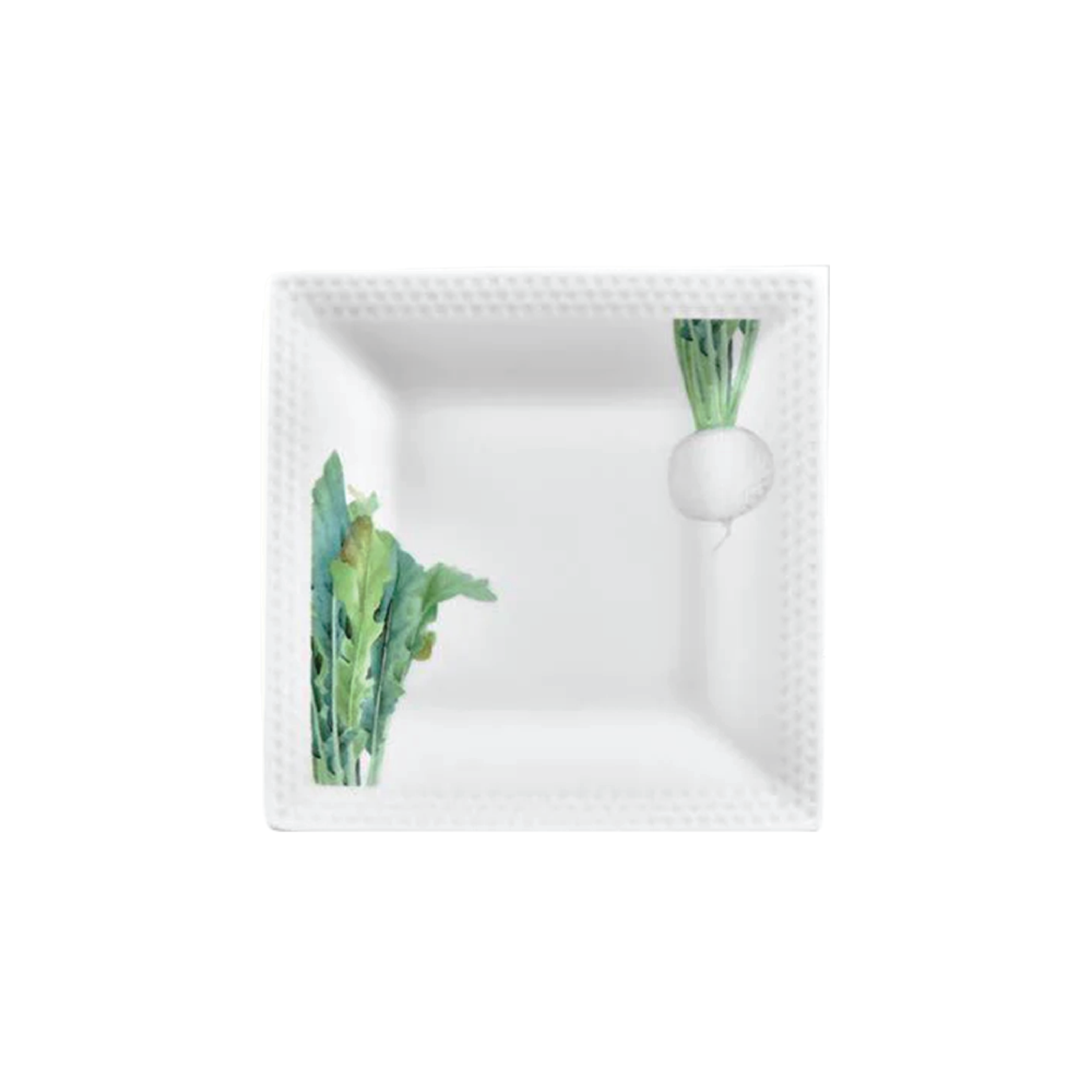 Noritake Square Plate 19.2Cm-Kyoka Shunsai Radish